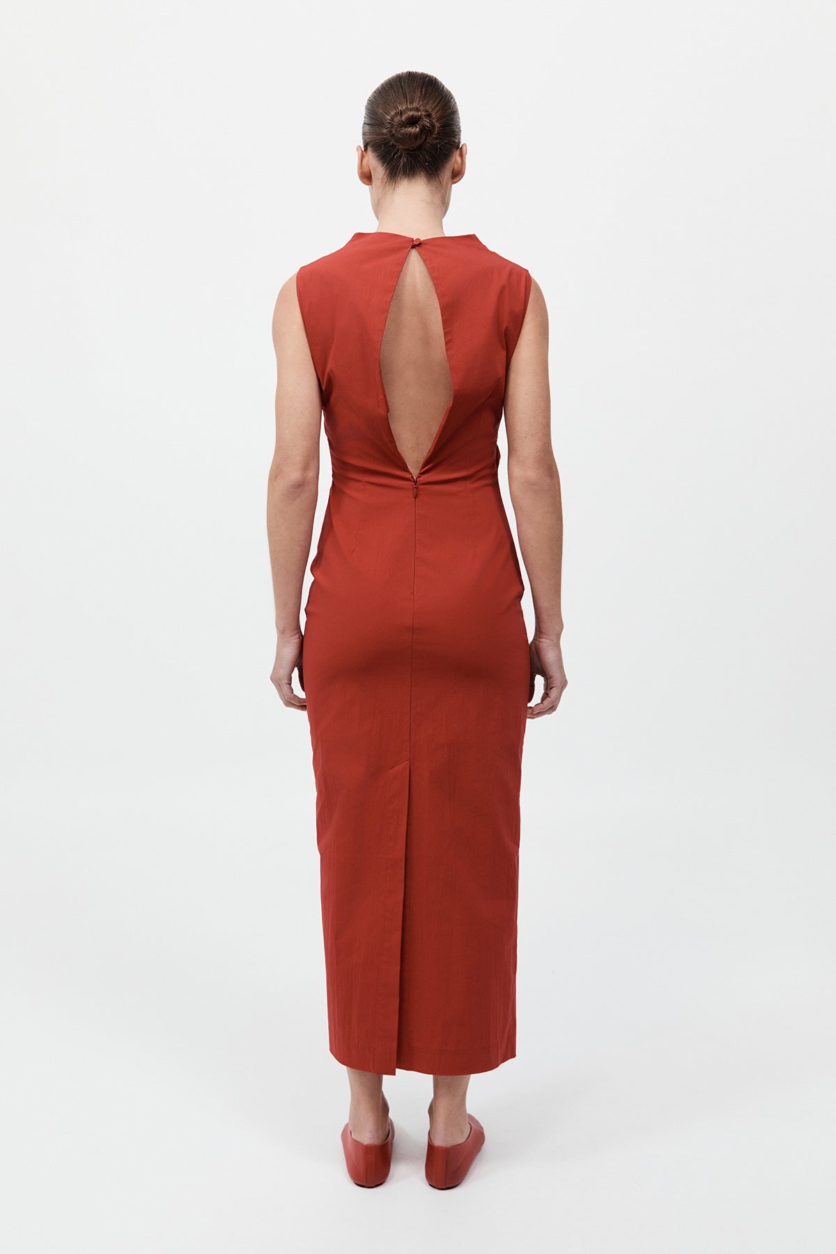 ST. AGNI Soft Sculptural Dress - Rosso