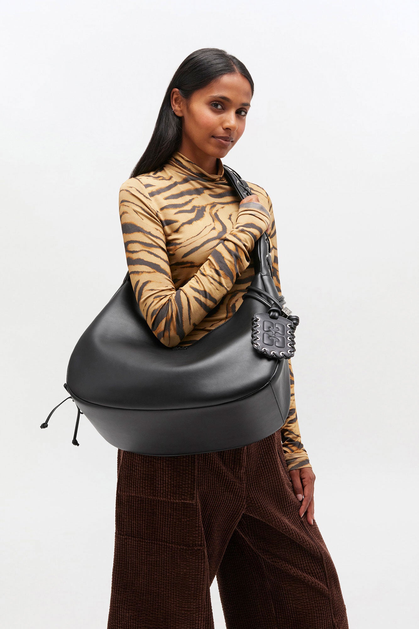 GANNI Hobo Medium Lace - Black