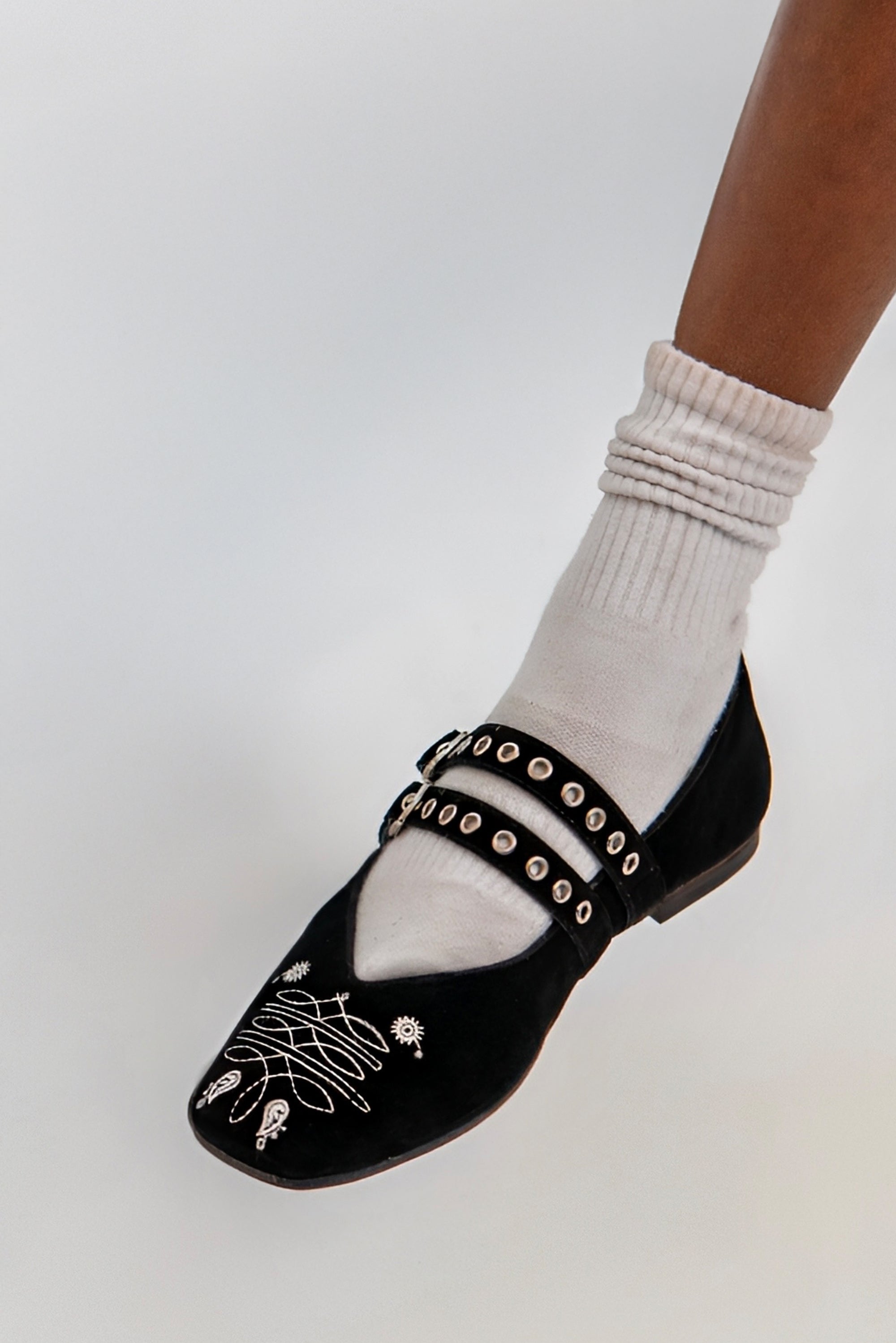 DI SIENA Copper Mary Jane - Black Suede