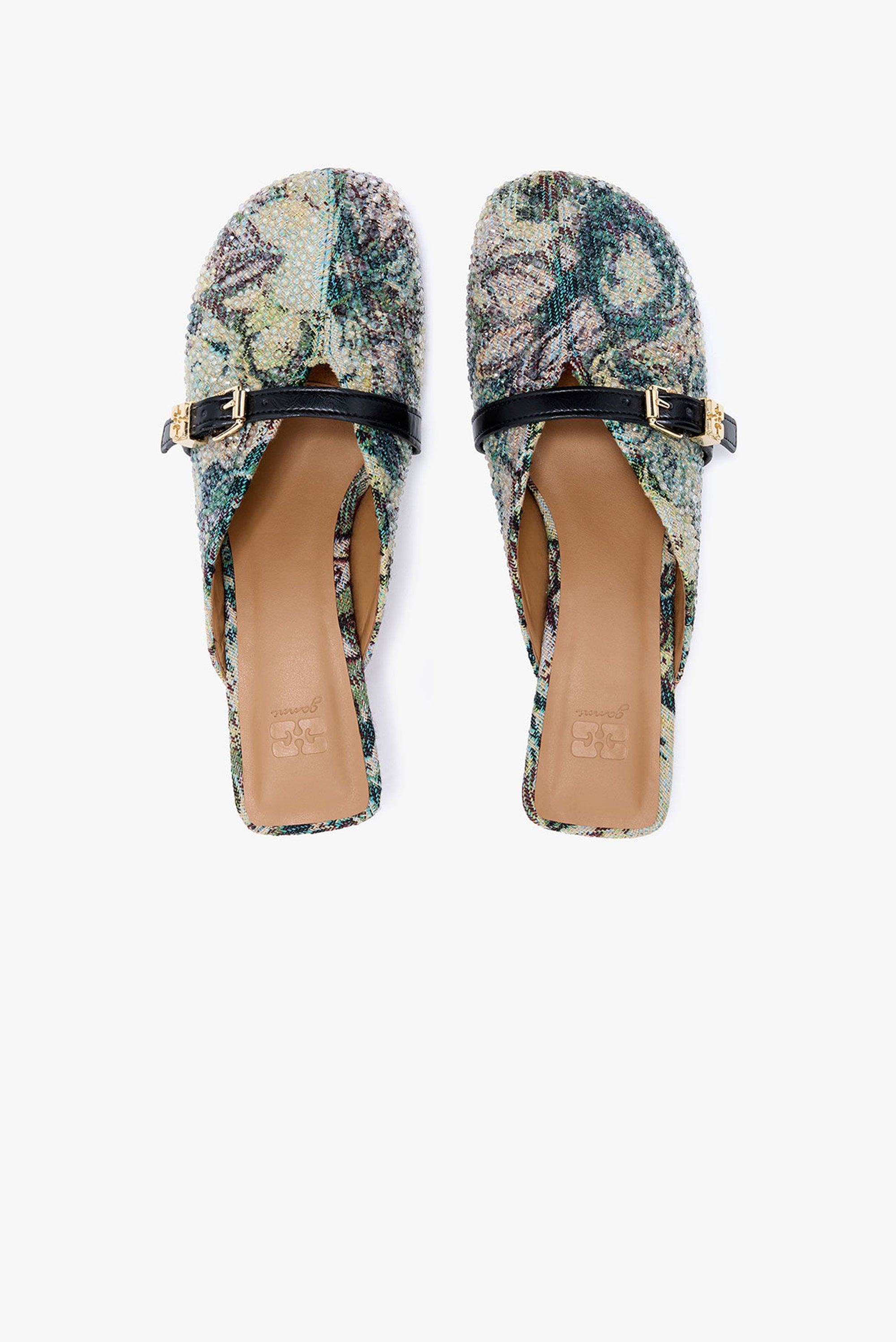 GANNI Sue Heeled Mule - Jadeite