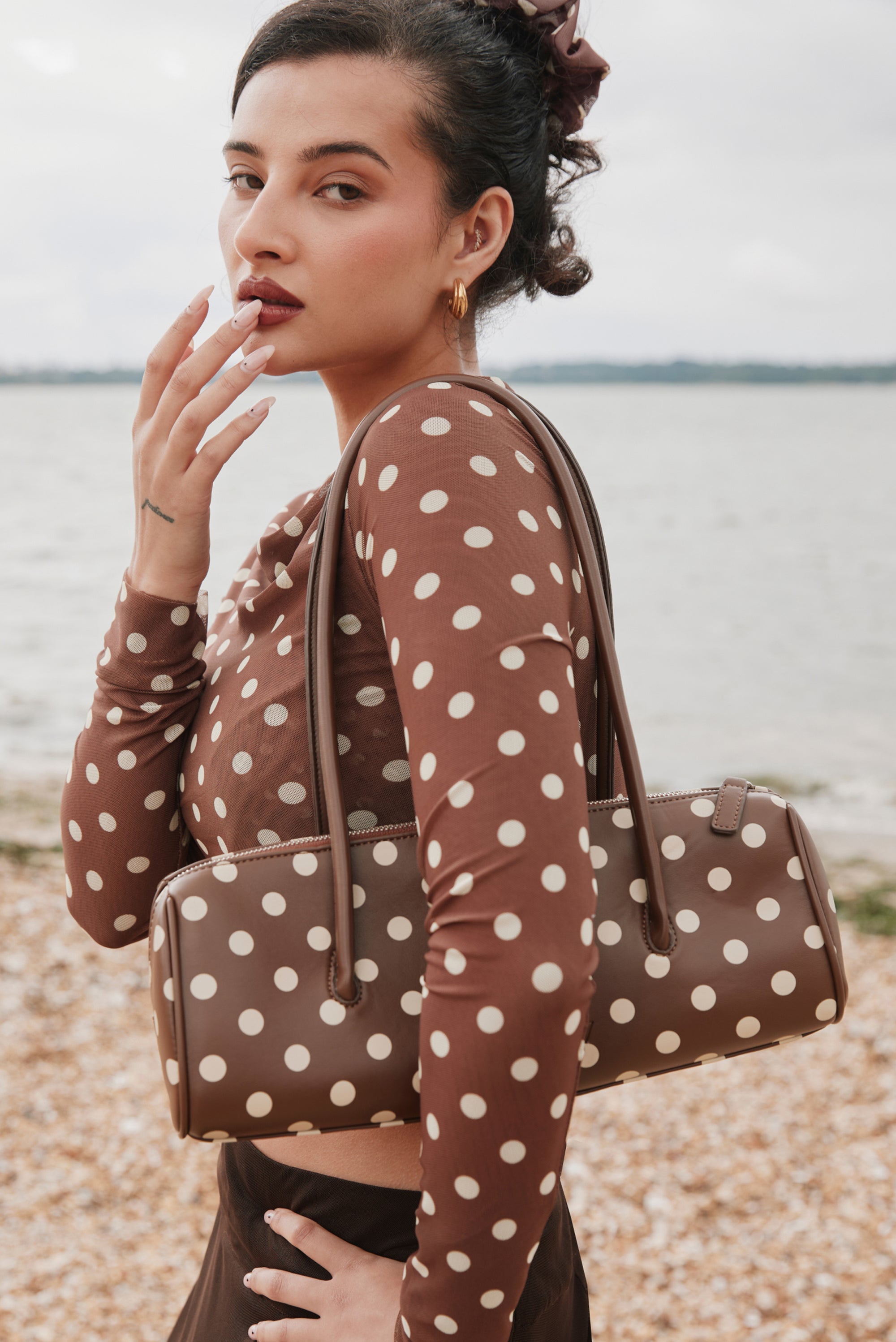 HOUSE OF SUNNY Polka Dot Shoulder Bag - Muti