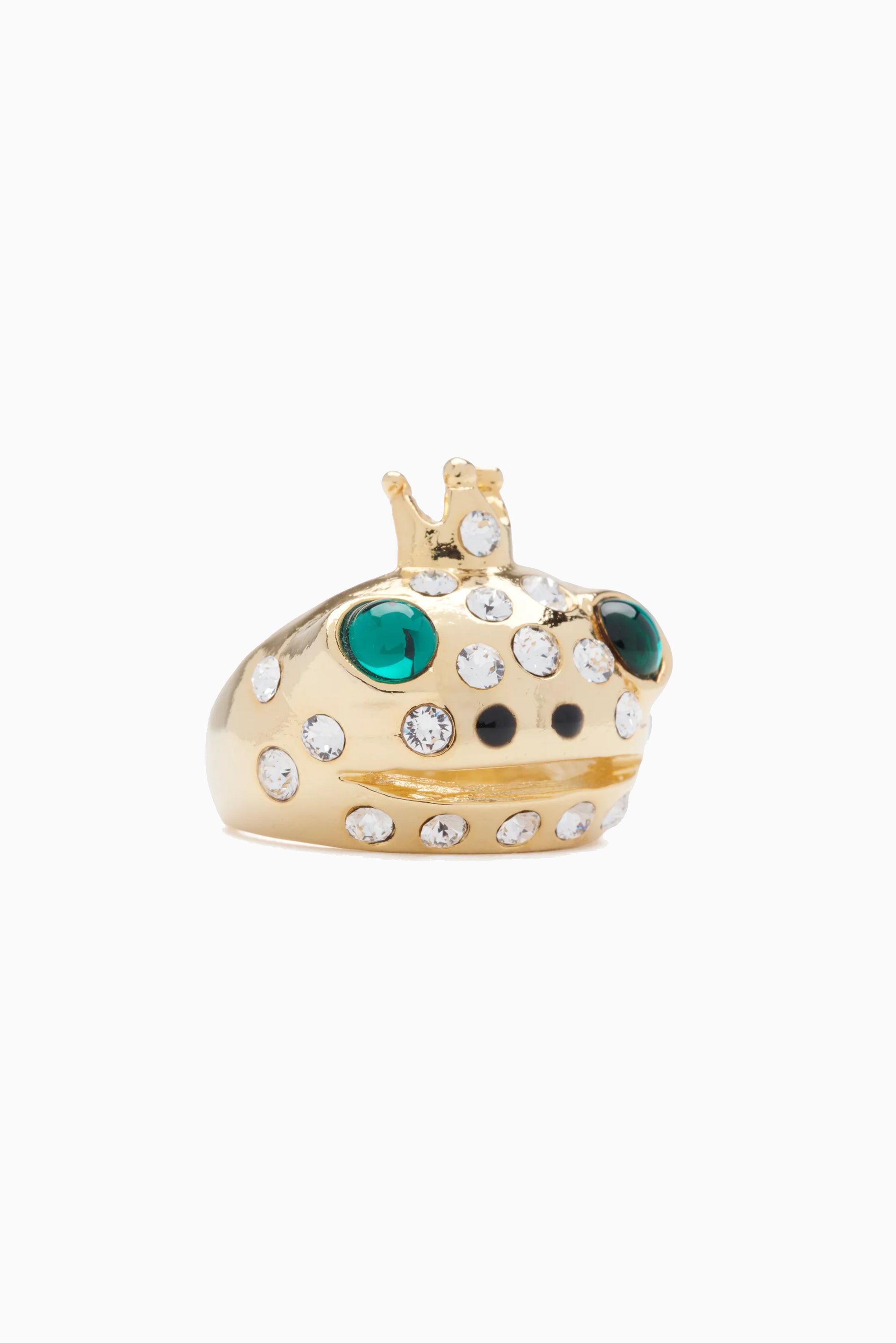 COLLINA STRADA Frog Prince Ring - Emerald Gold Freckles