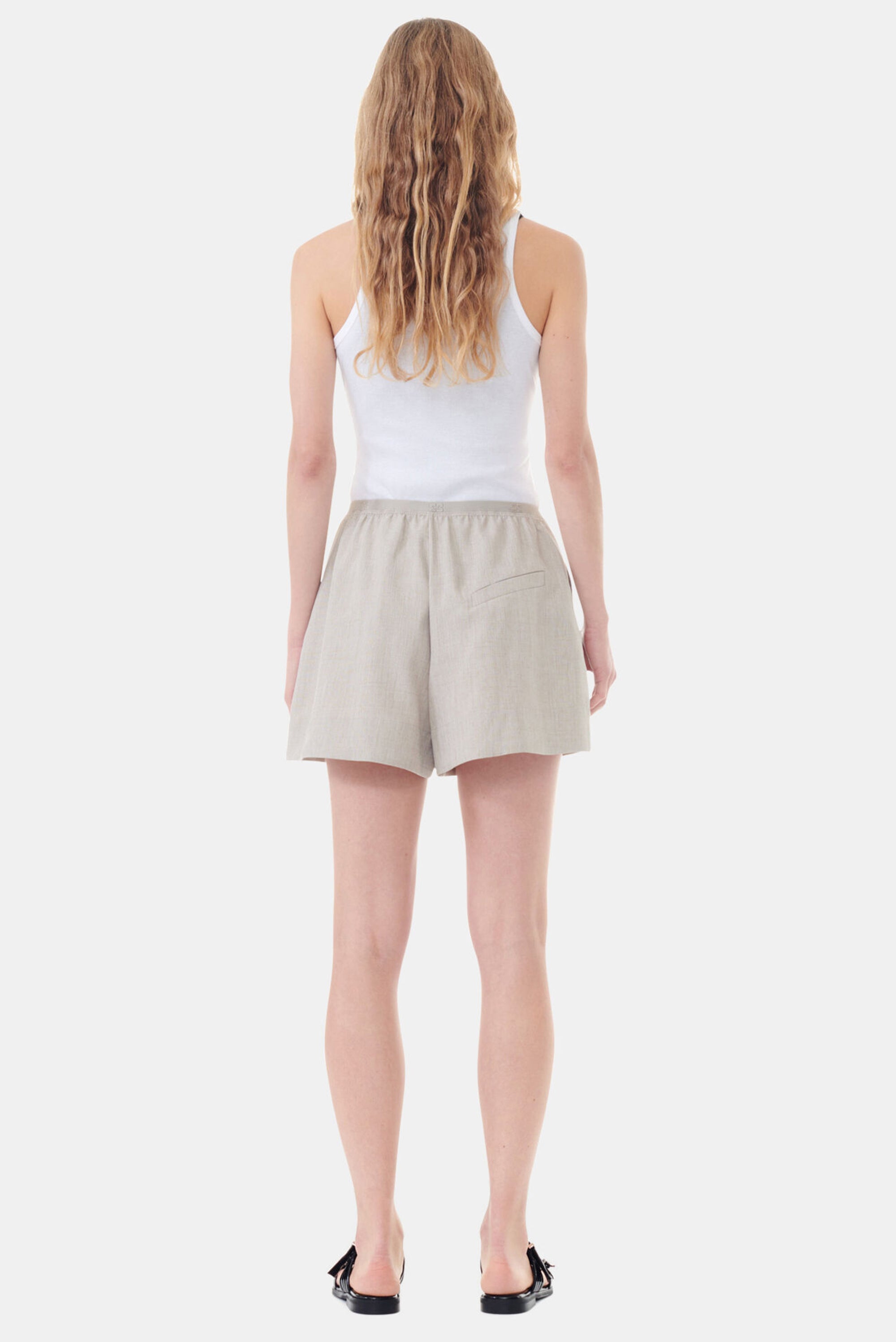 GANNI Soft Cotton Rib Tank Top - Bright White