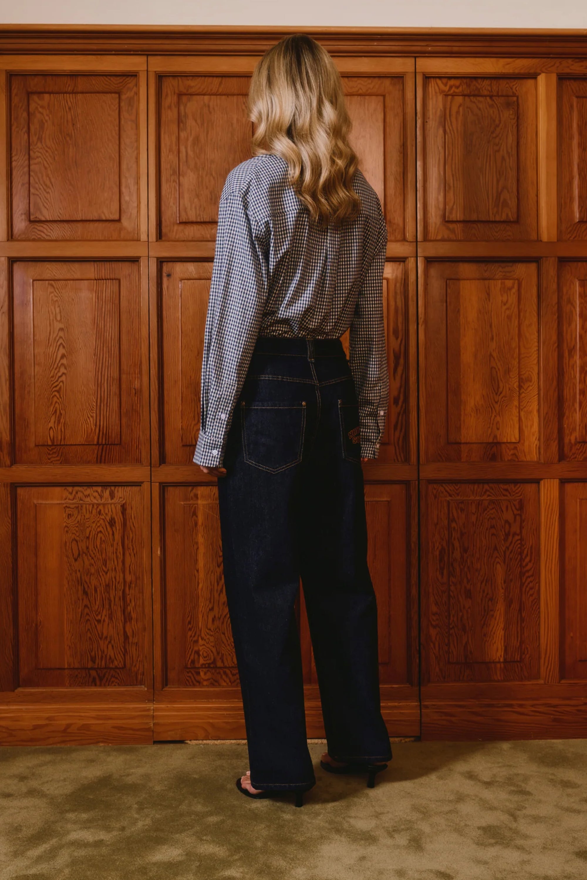 HOUSE OF SUNNY Gingham Shirt - Navy