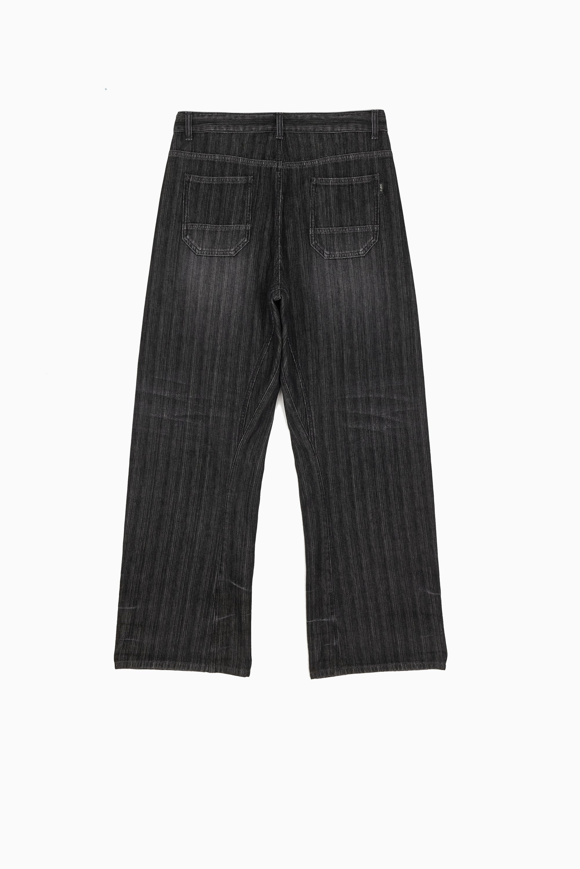 JUUN.J Diagonal Seam Denim Pants - Black