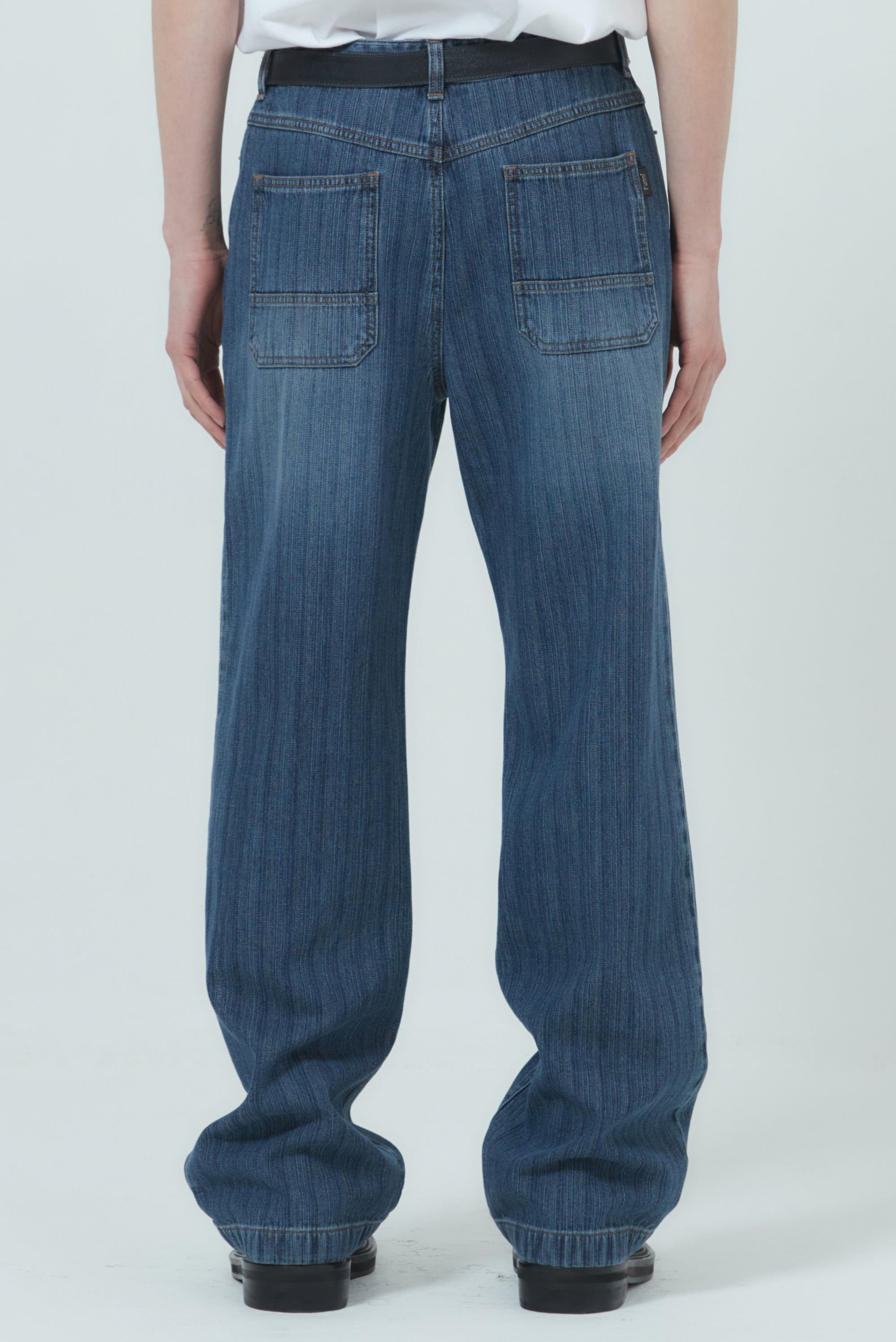 JUUN.J Slub Denim Pants - Blue