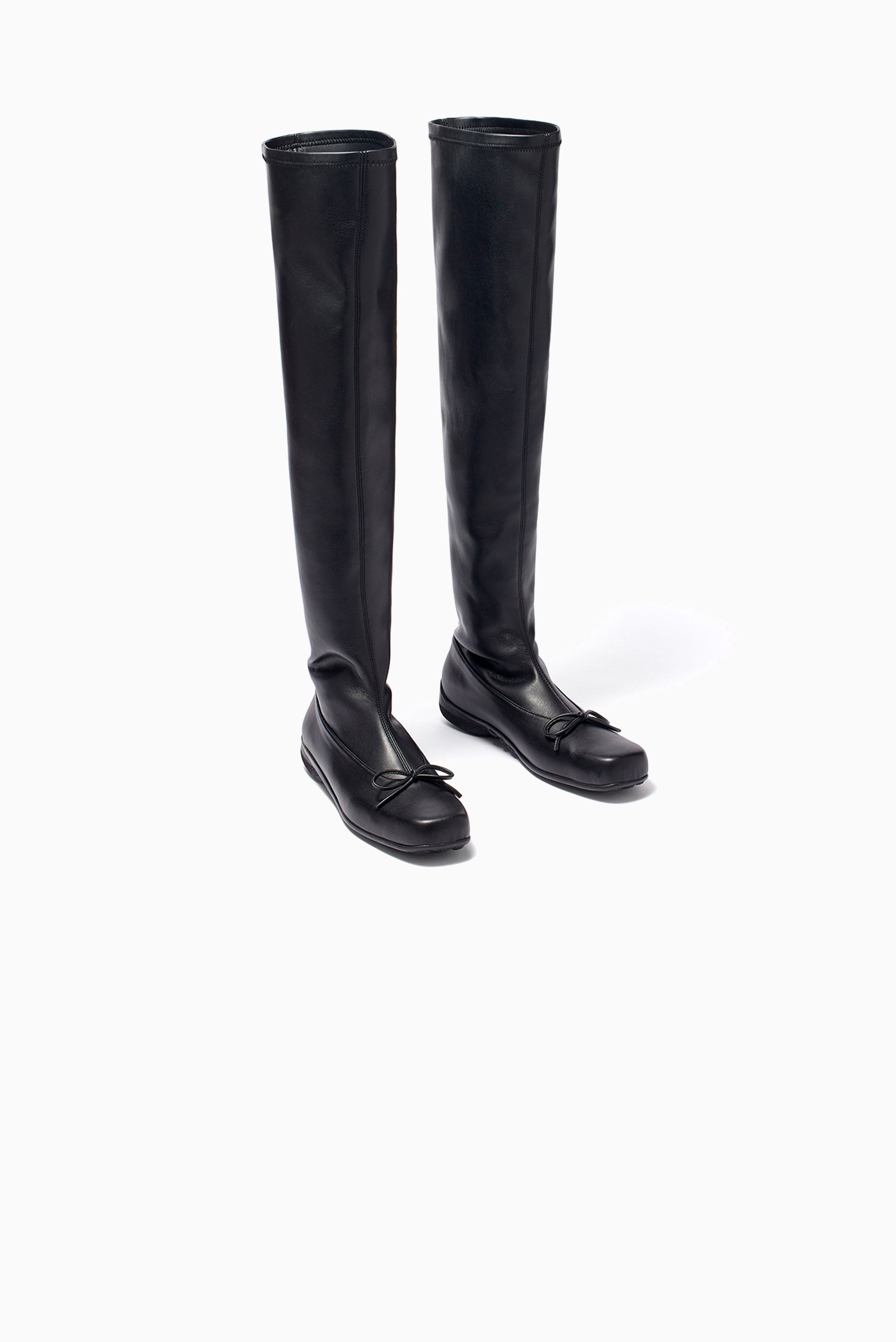 OPEN YY Thigh High Ballet Boots - Black