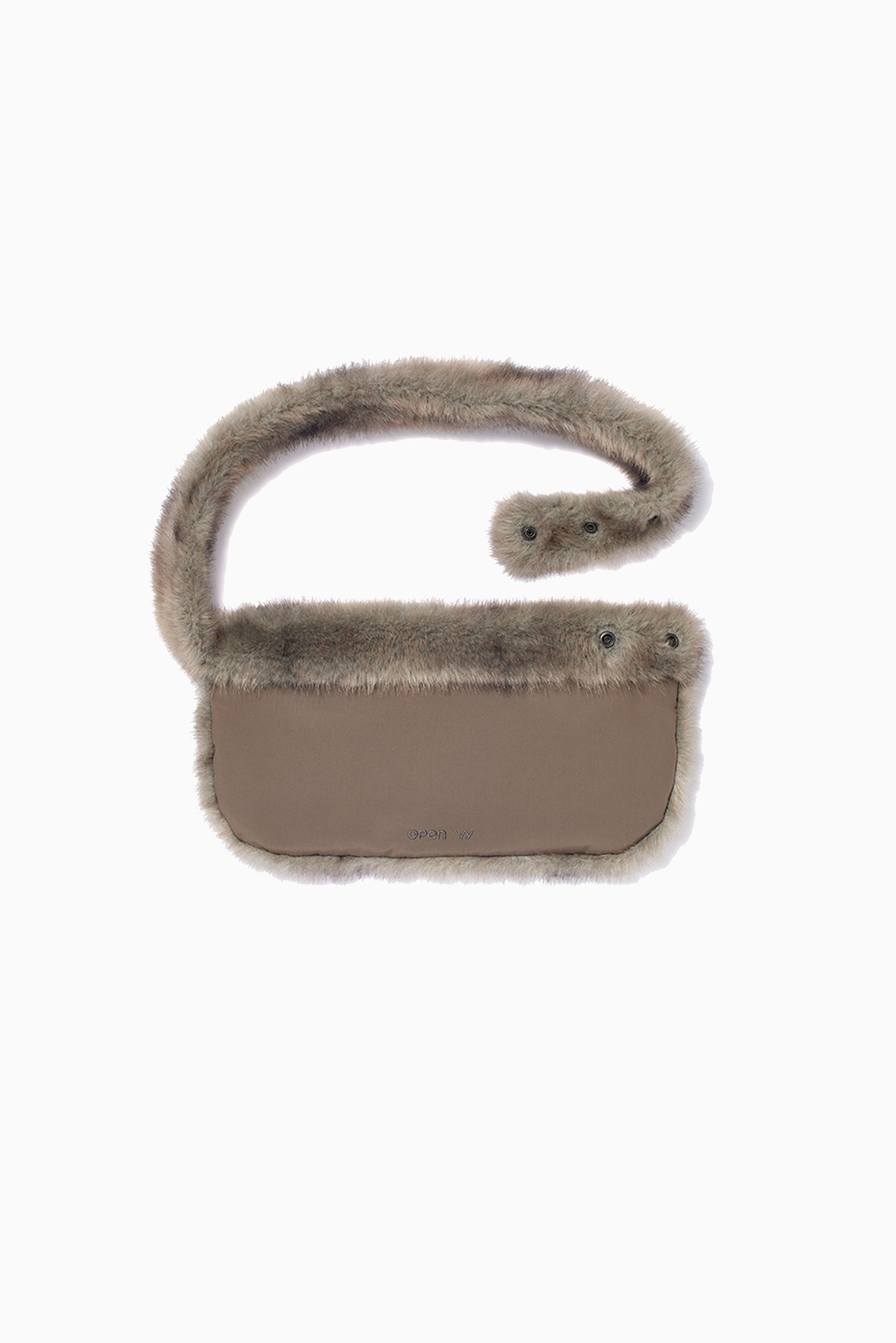 OPEN YY Furry Pocket Belt Bag - Grey