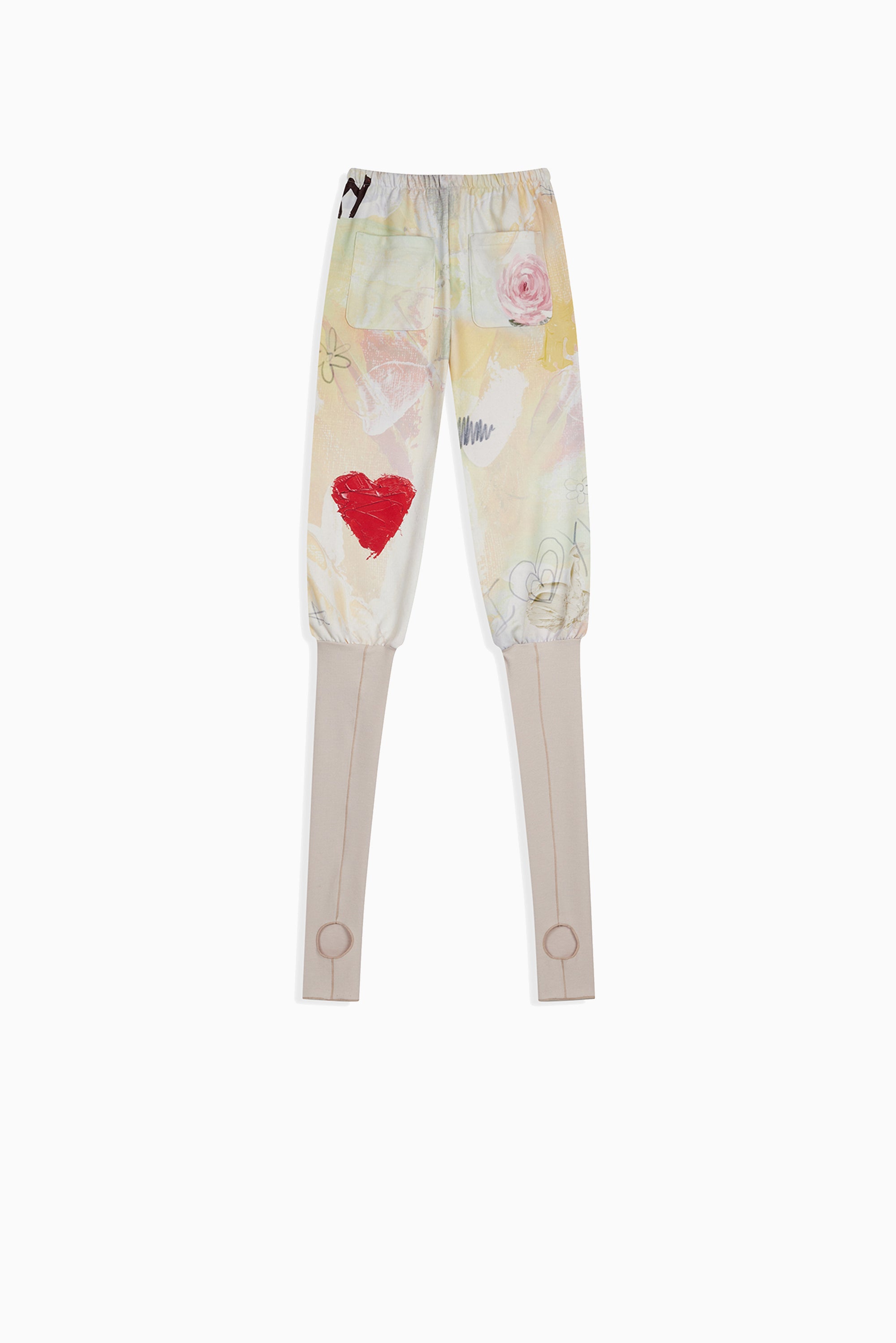 OPEN YY Graphic Layered Knee Socks pant - Yellow