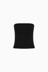 Organic Cotton 90s Strapless Top - Black