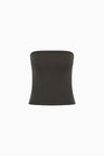 Organic Cotton 90s Strapless Top - Dark Moss