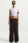 NikeSKIMS Performance Cotton Blend Cropped Twist Tank Top - Snow