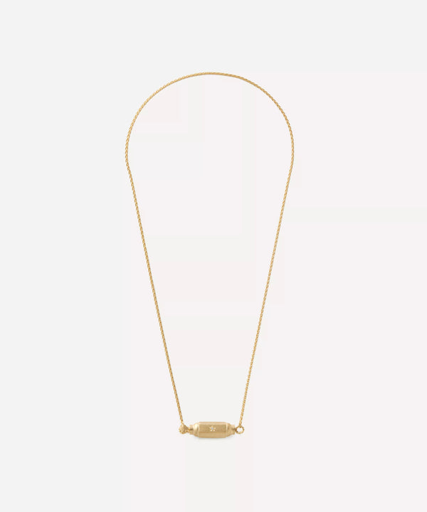 MARIE LICHTENBERG Micro Coco Diamond Locket Necklace - 18k Yg