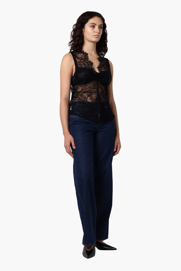 Palais Lace Top -  Black