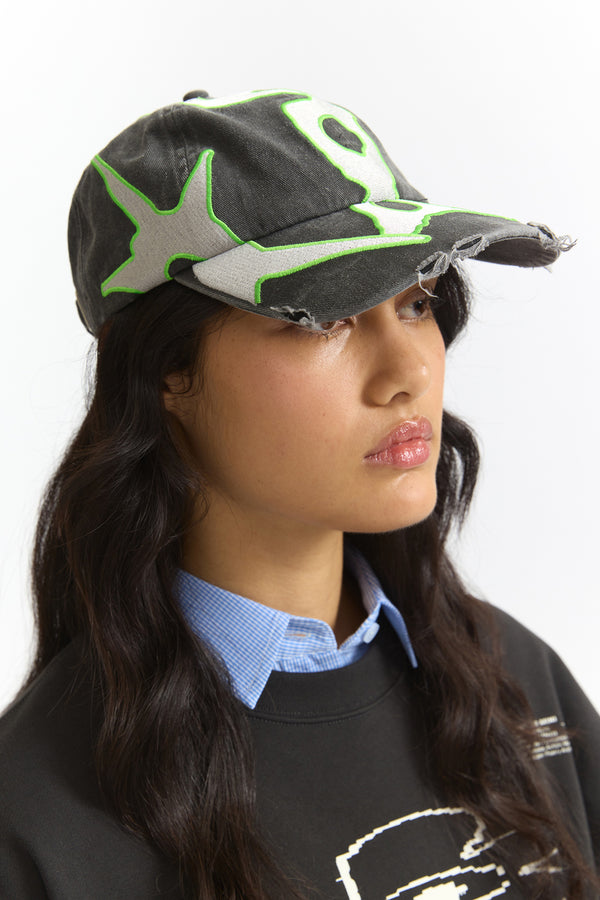 Thirty Three And A Third Baseball Cap - Black wash/sharp green