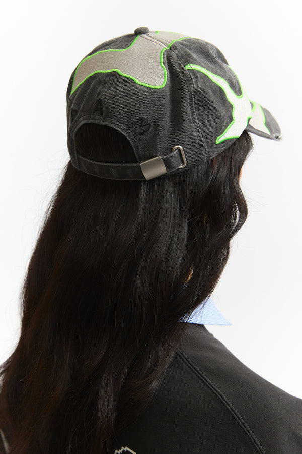 Thirty Three And A Third Baseball Cap - Black wash/sharp green