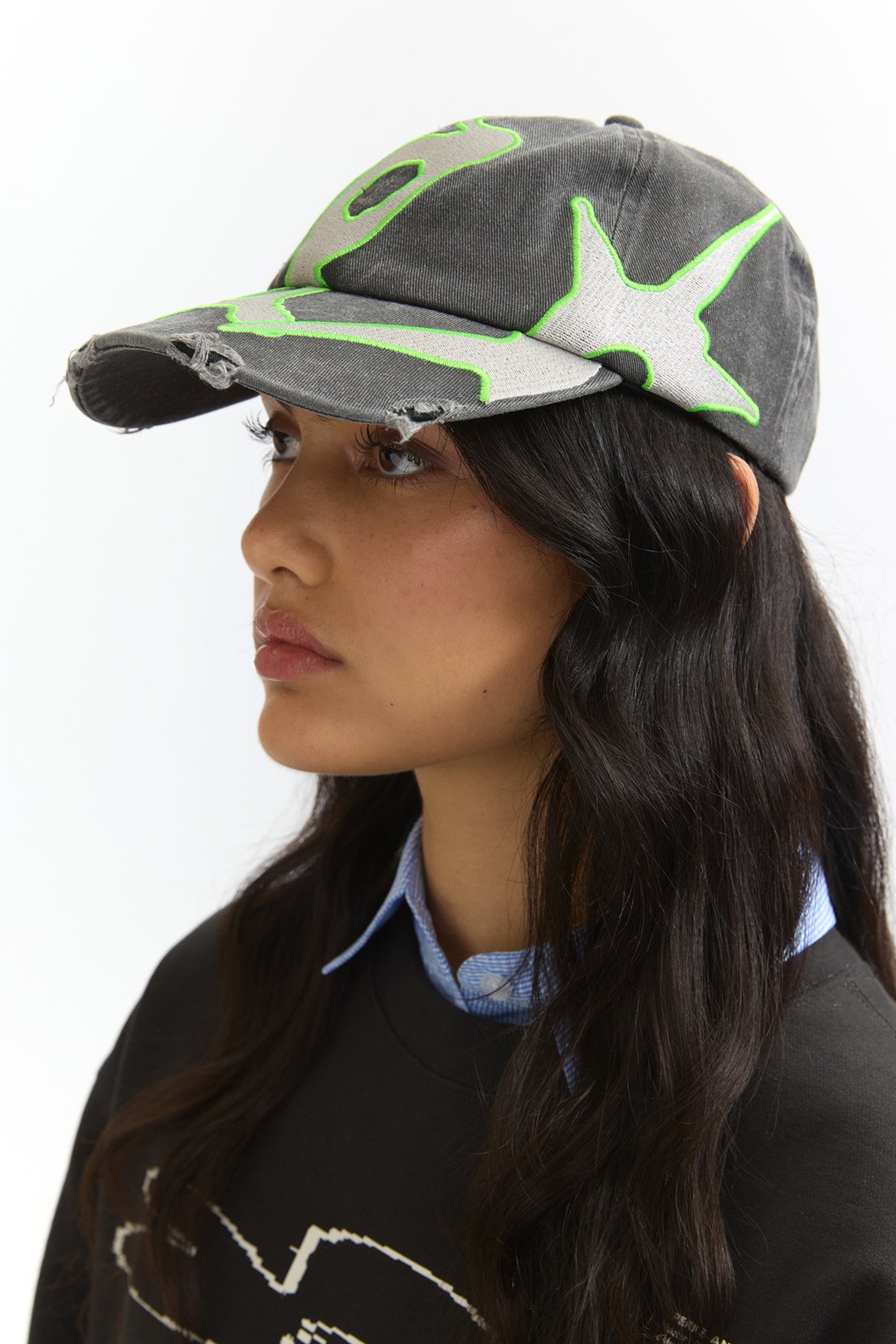 Thirty Three And A Third Baseball Cap - Black wash/sharp green