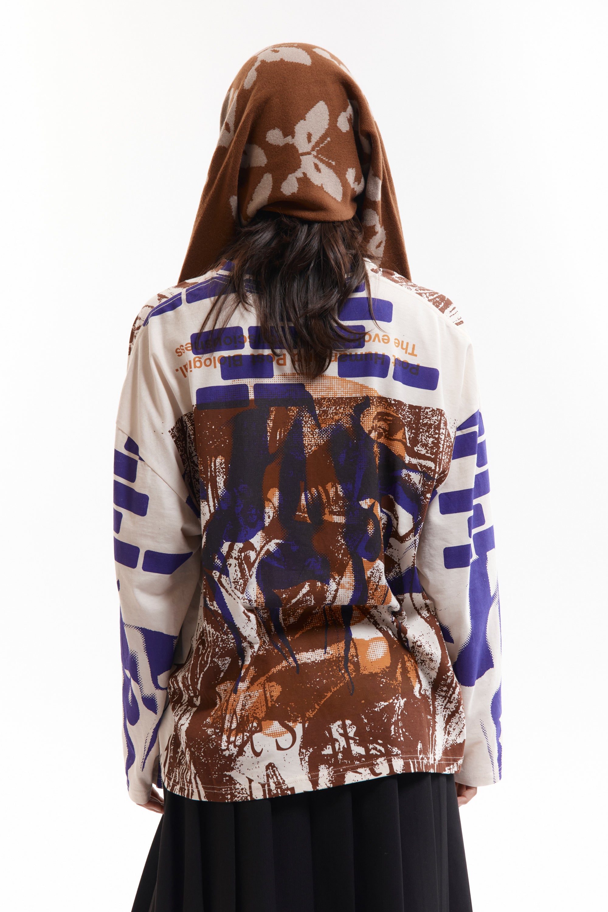 Kaleidoscope Bonnet Scarf - Brown