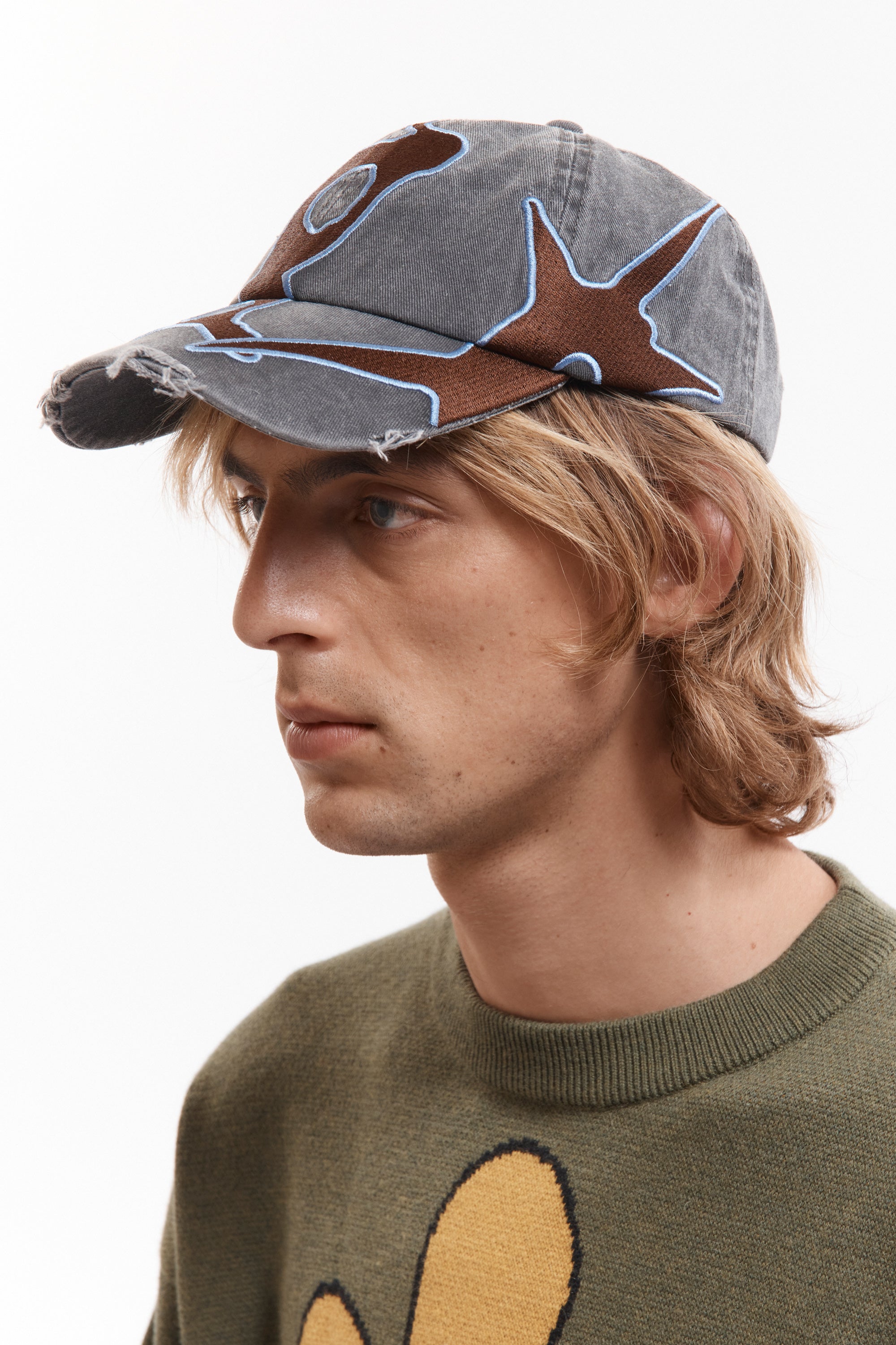 Outline Logo Cap - Black Wash