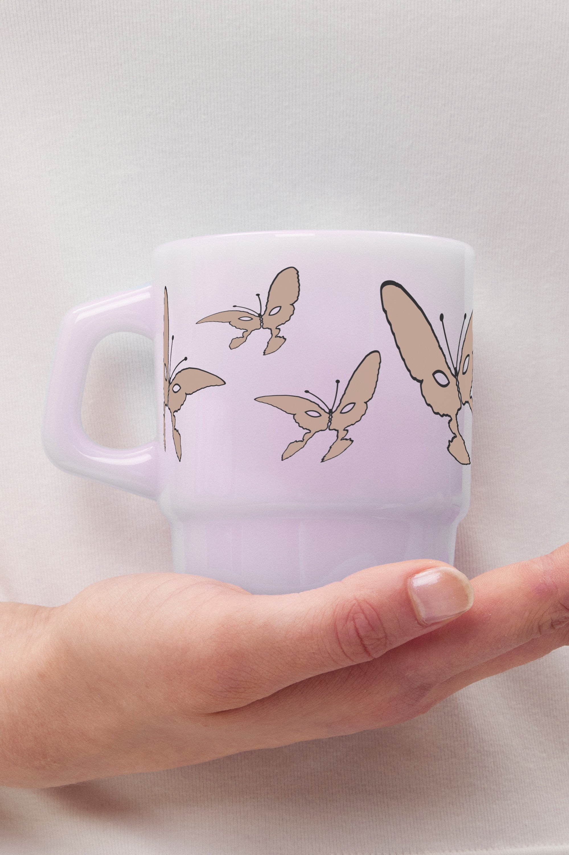 Alien Butterfly Mug - Pink
