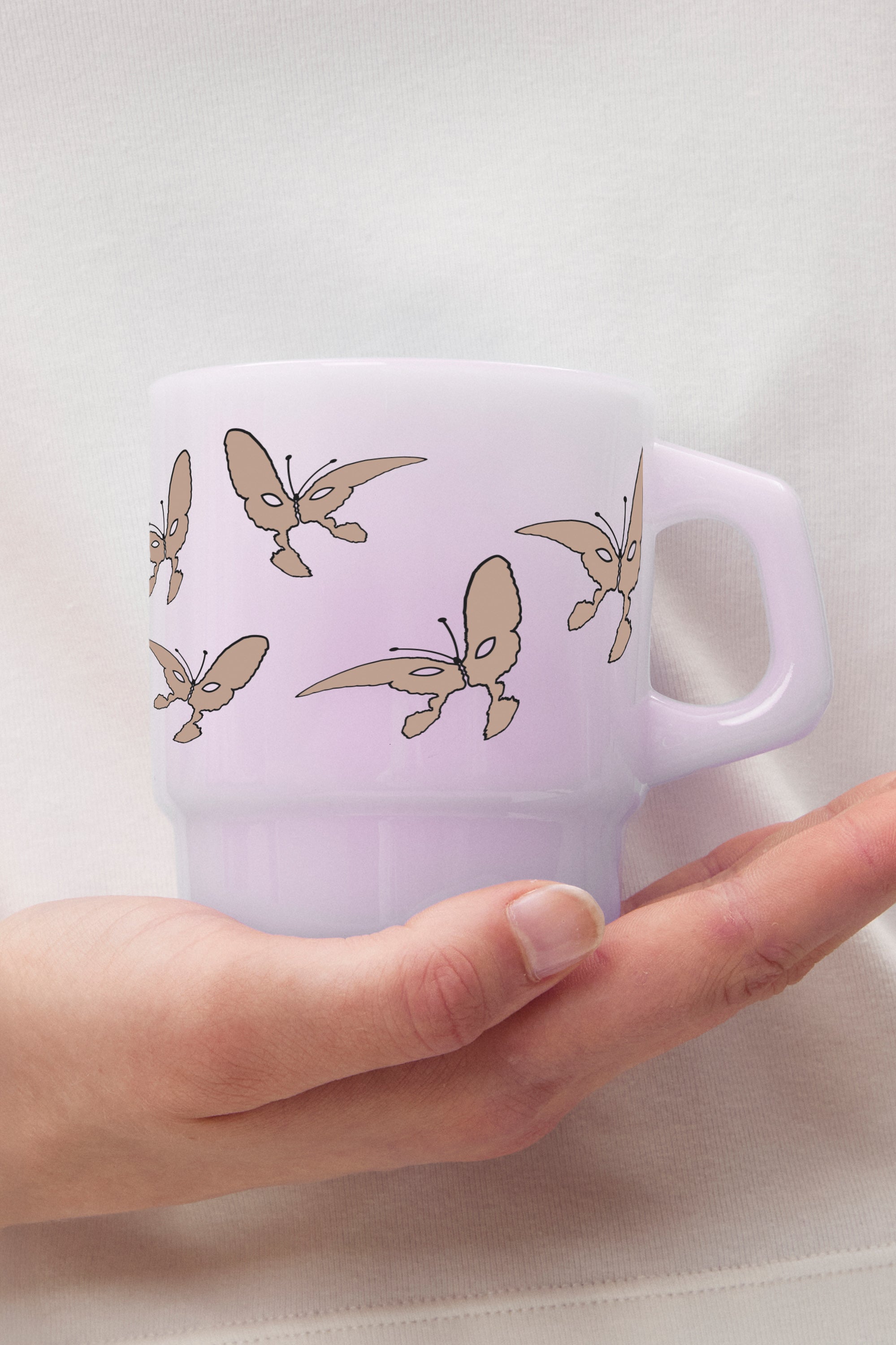 Alien Butterfly Mug - Pink