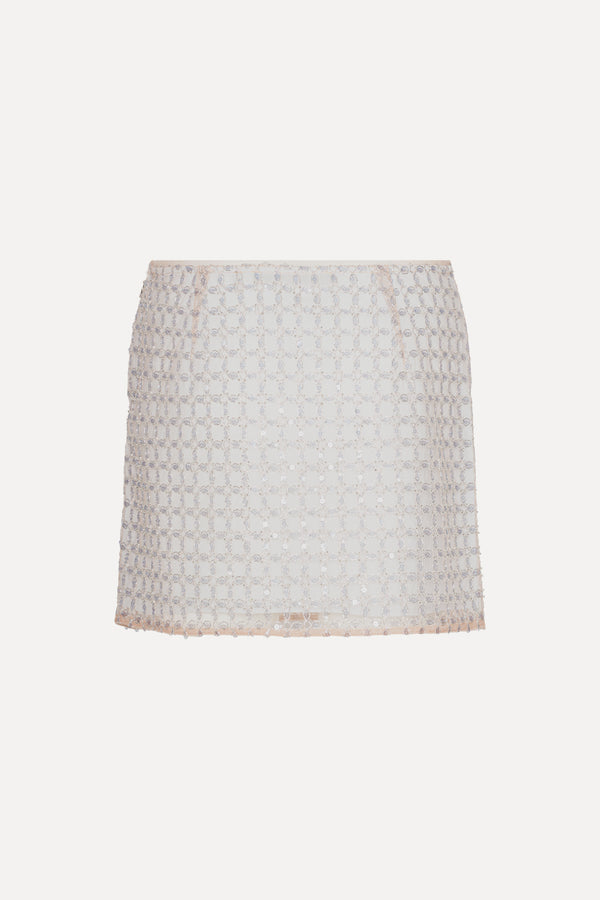ROTATE Beaded Mini Skirt