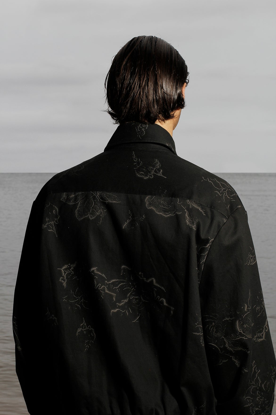 Flight Jacket - Black Roses