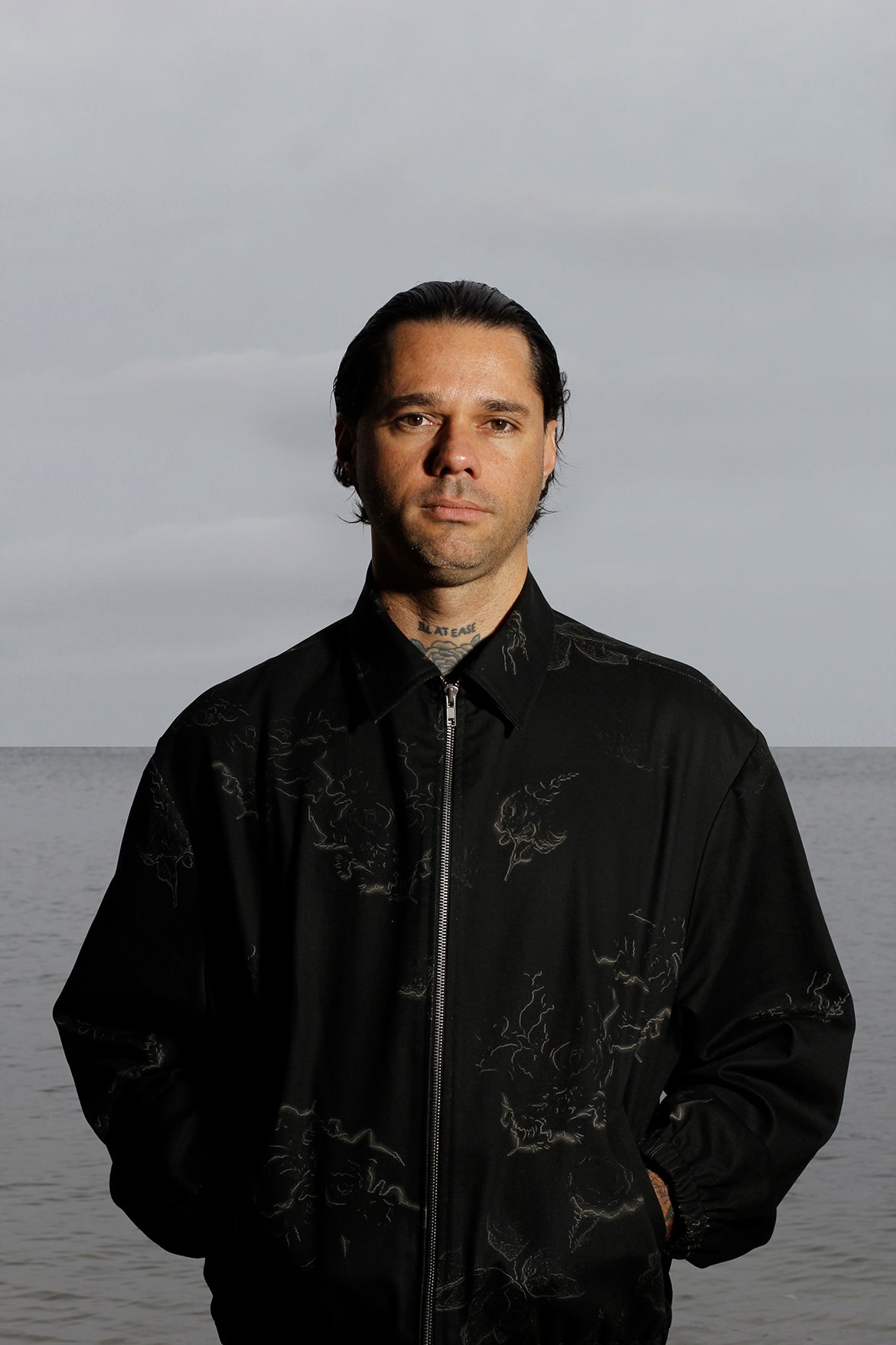 Flight Jacket - Black Roses