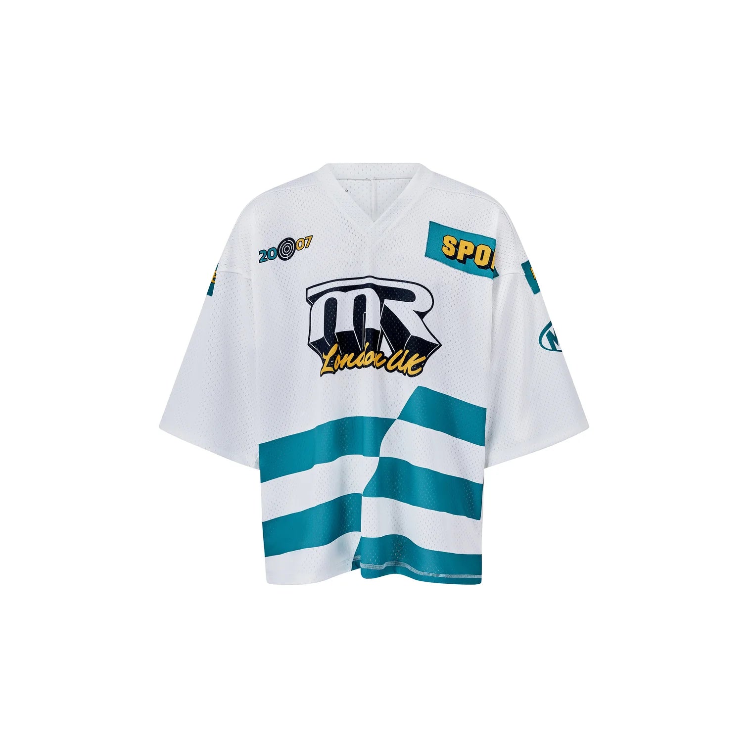 MARTINE ROSE Oversized Football Top - White