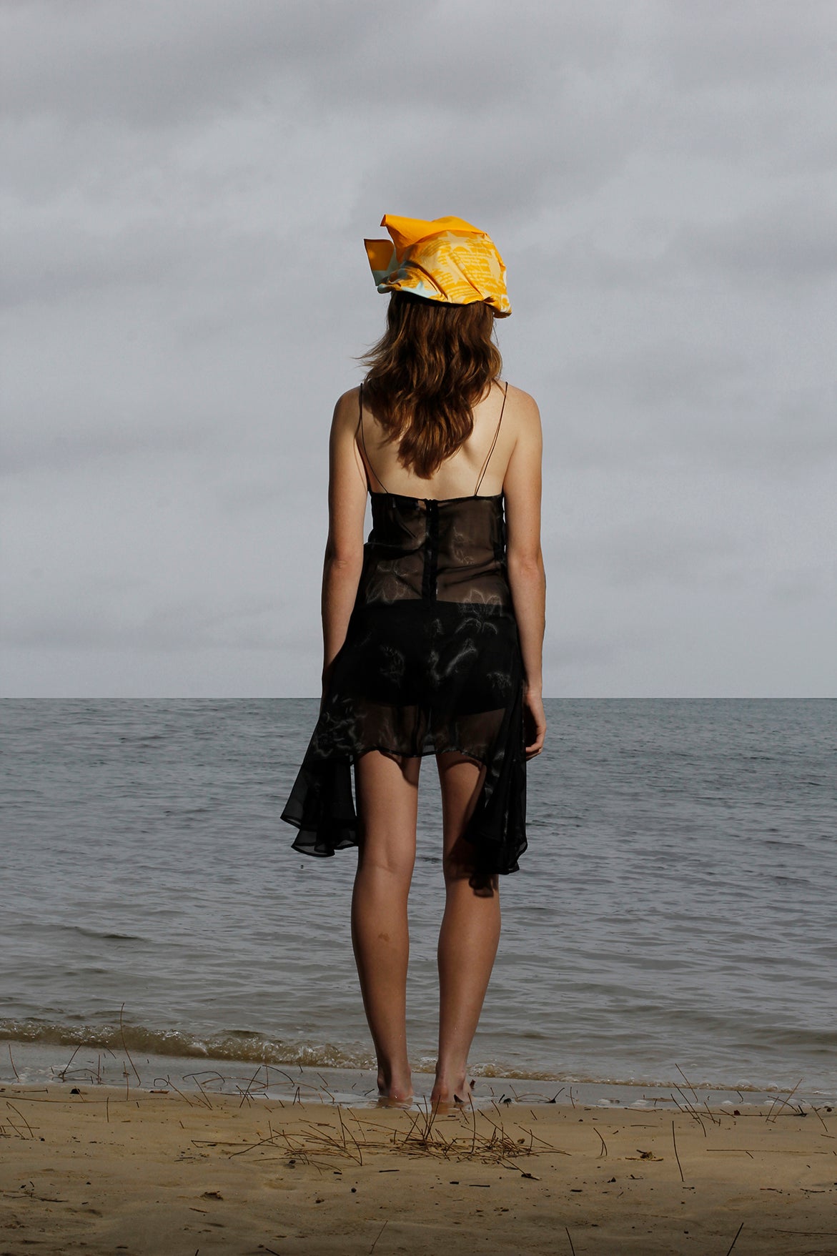 Tulip Mini Dress - Black Roses