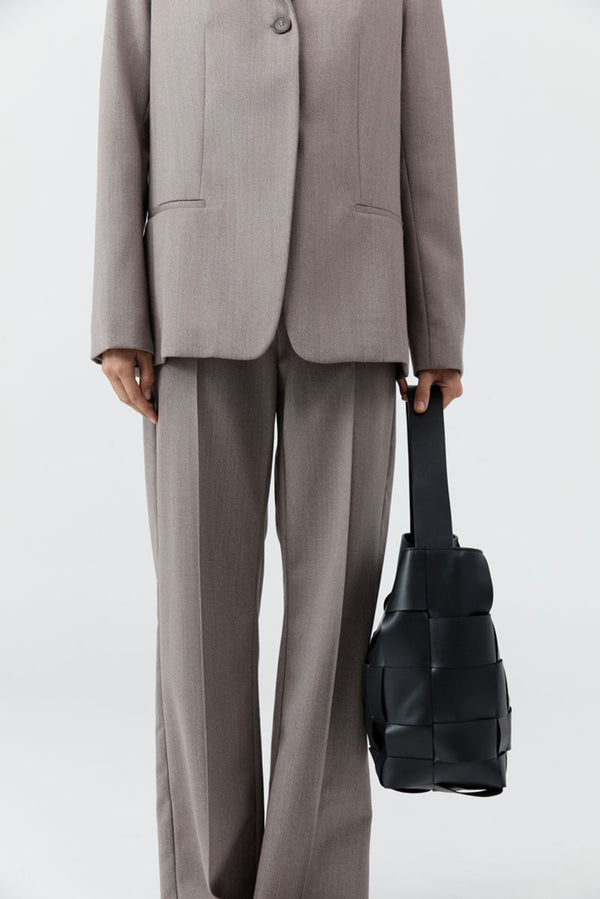 Woven Large Tote - Black