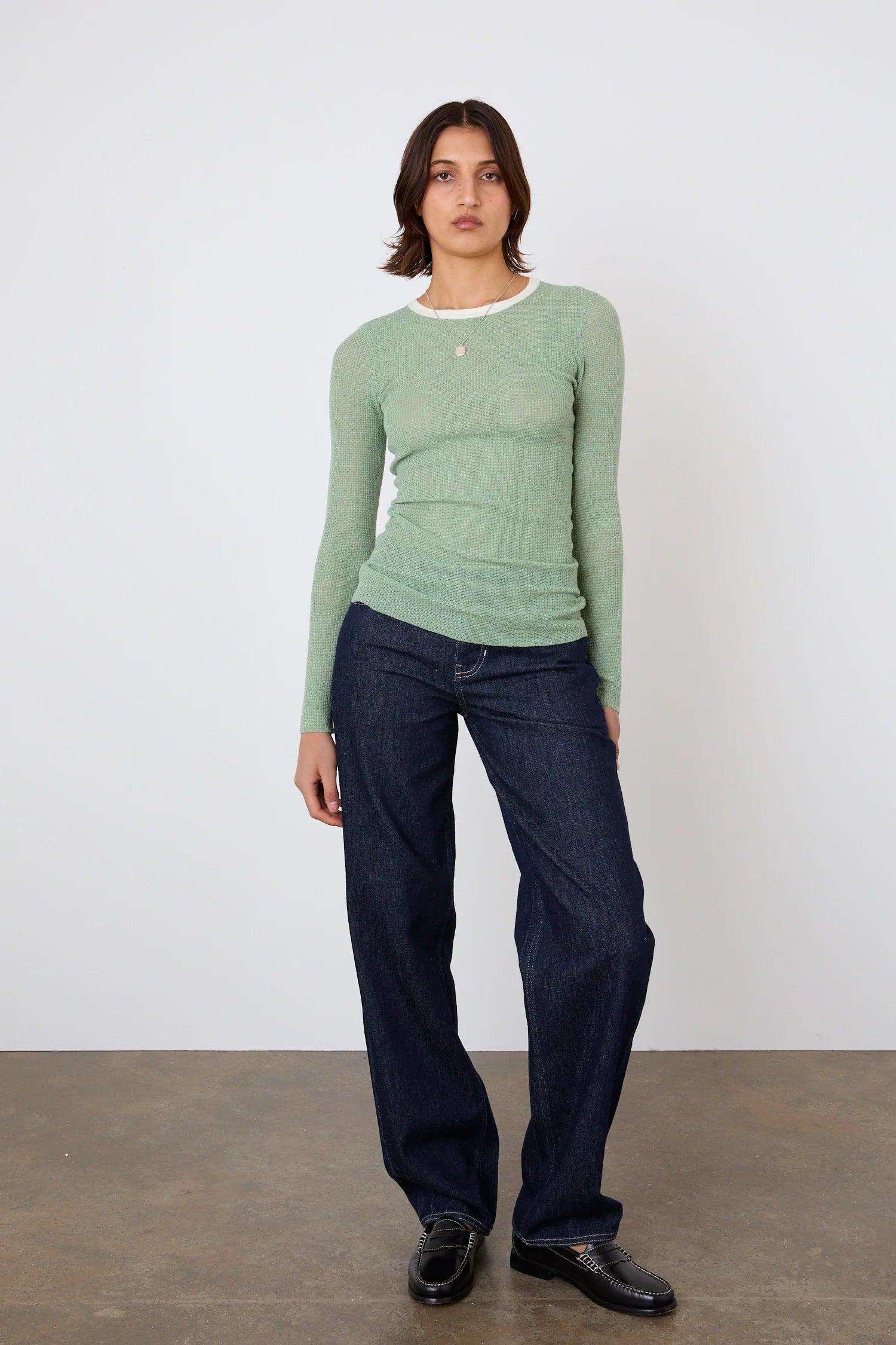 PEACHY DEN Elise Knit Long Sleeve - Apple