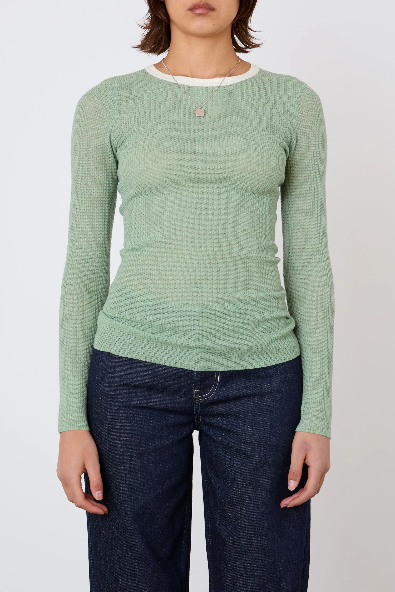 PEACHY DEN Elise Knit Long Sleeve - Apple