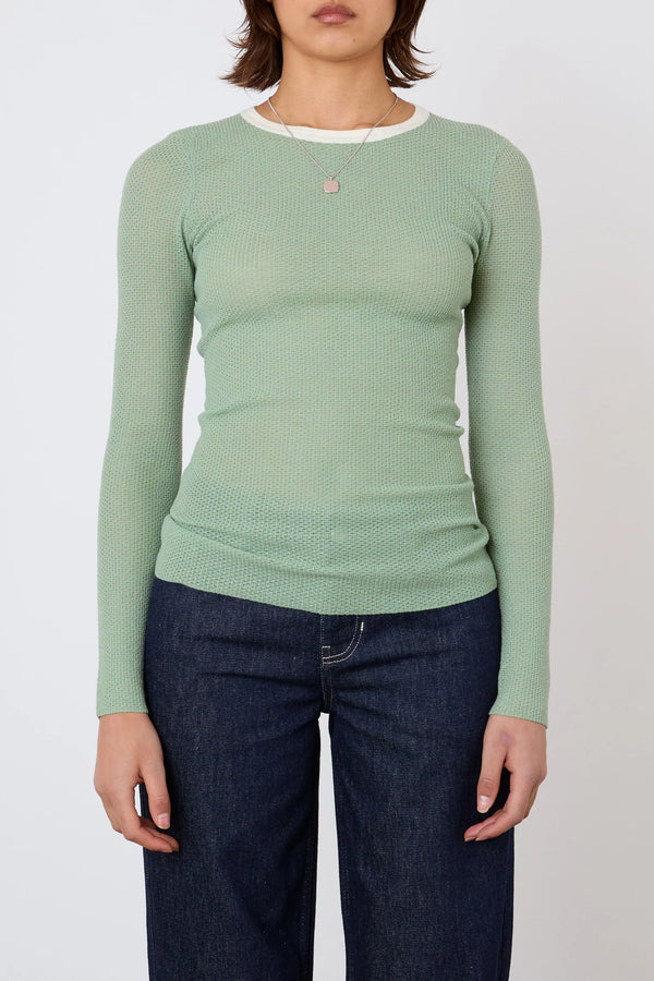 PEACHY DEN Elise Knit Long Sleeve - Apple