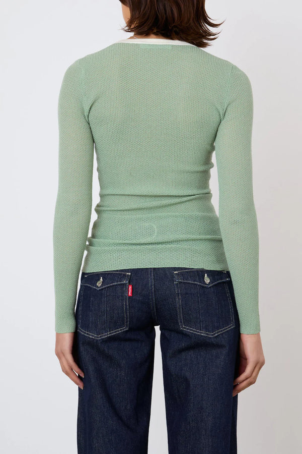PEACHY DEN Elise Knit Long Sleeve - Apple