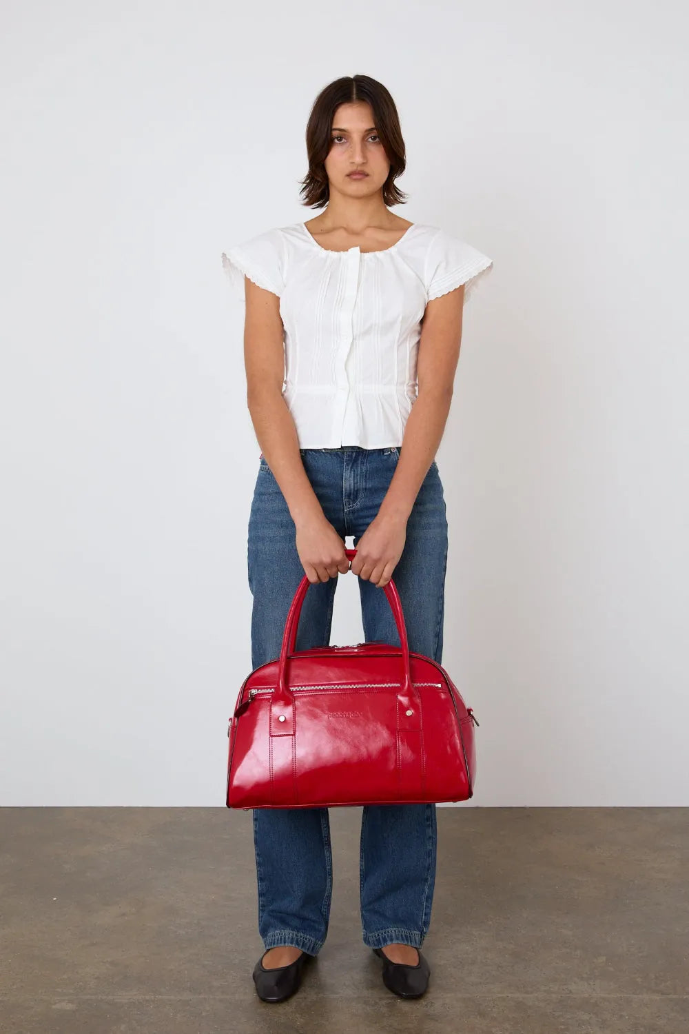 PEACHY DEN Bowler Bag - Tomato