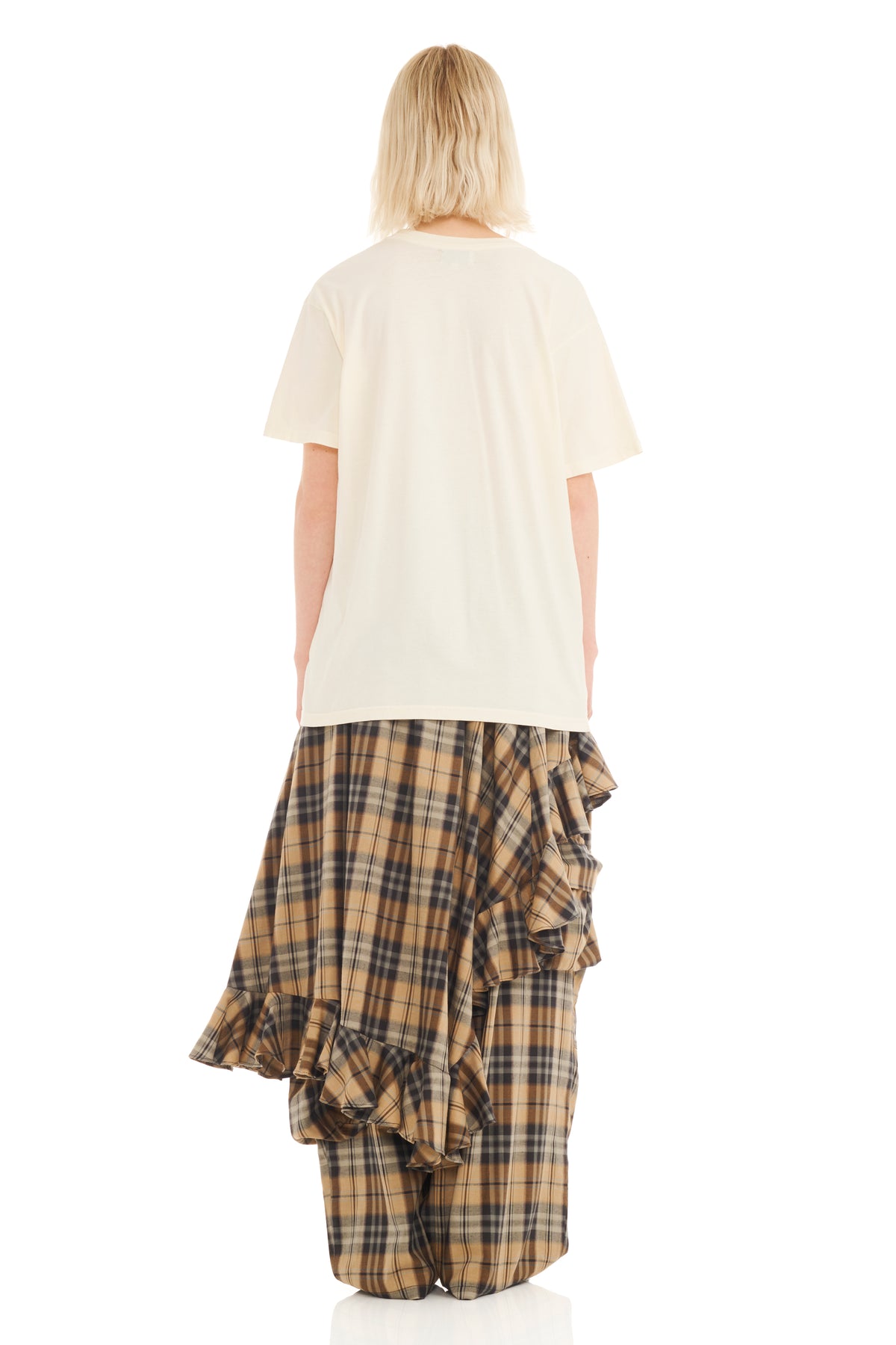 Graphic Tee - Cream Goth Flower Drip