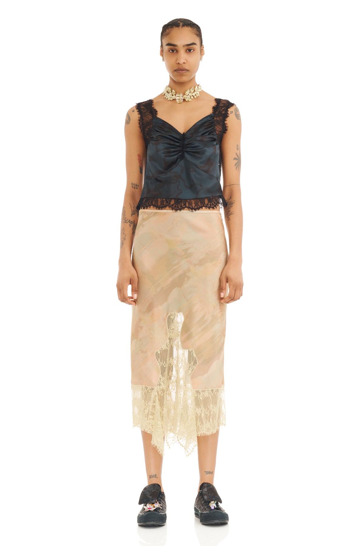 Hiss Skirt - Olive Gua Sha
