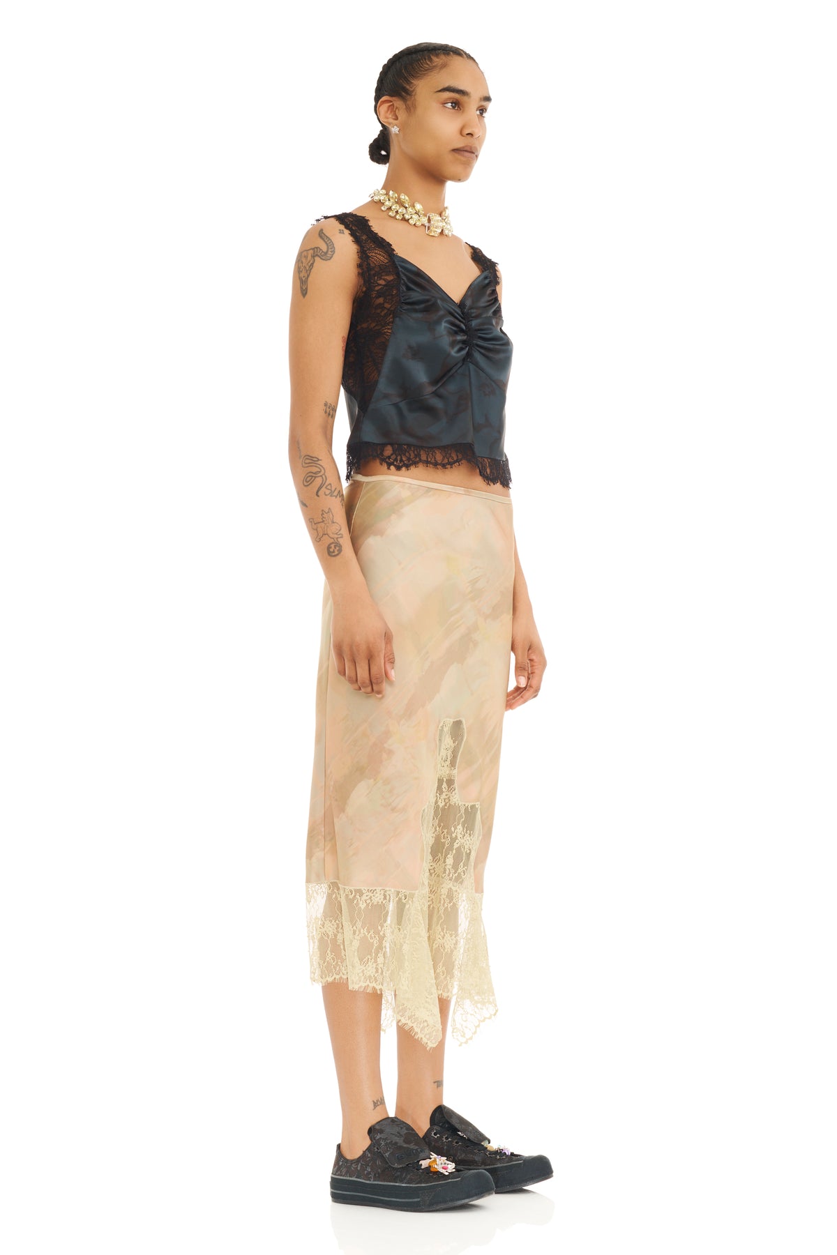 Hiss Skirt - Olive Gua Sha