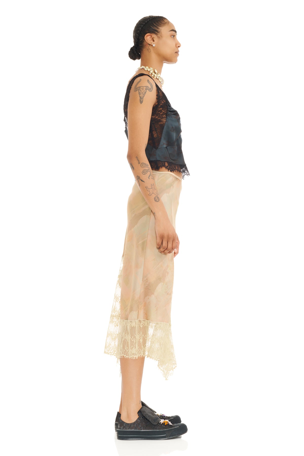 Hiss Skirt - Olive Gua Sha