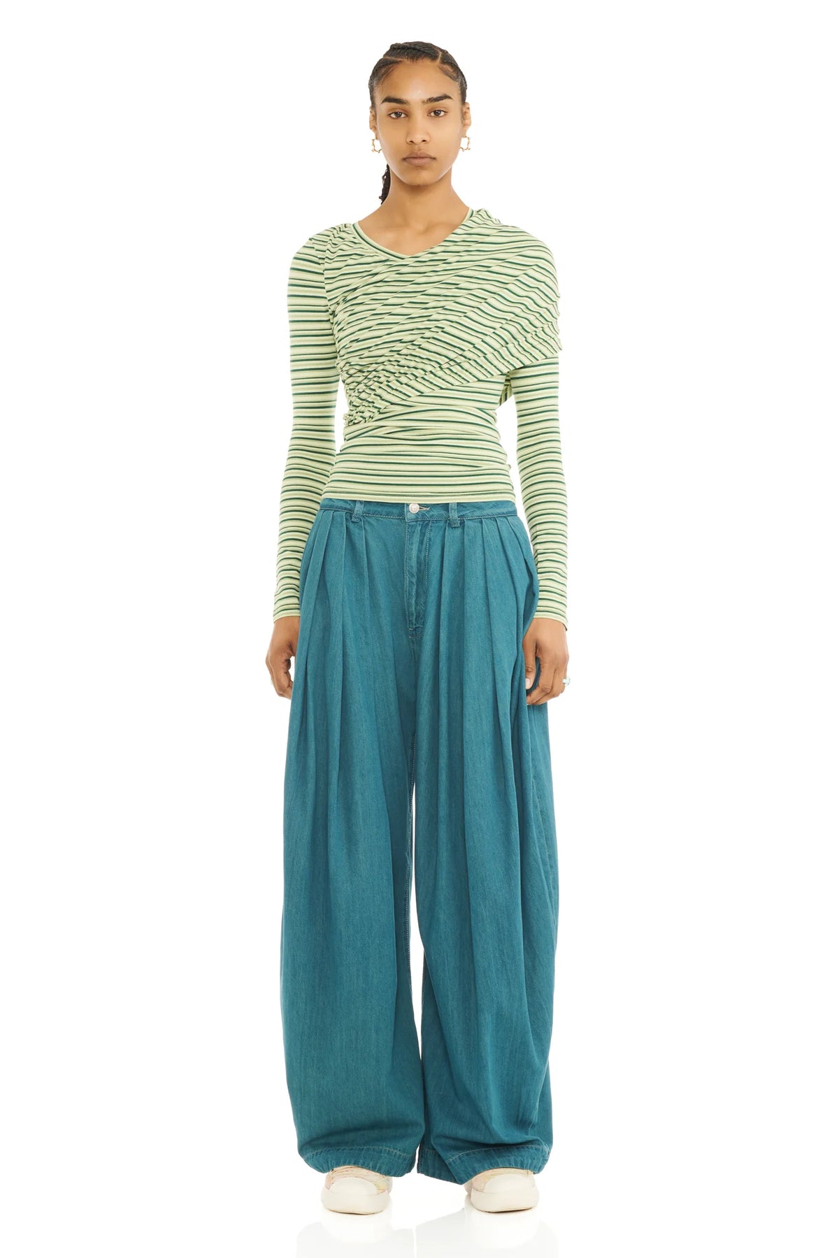 Wrapped Cardio Crew - Green Stripe
