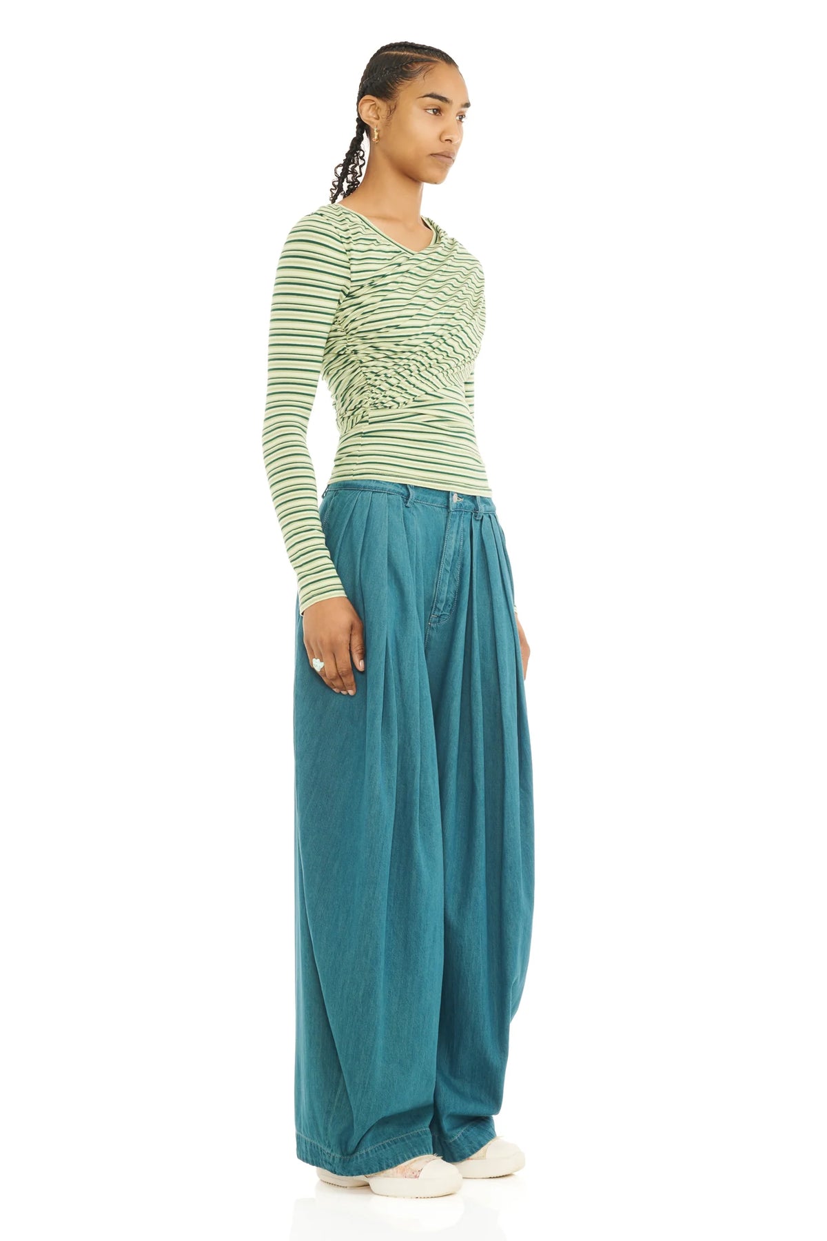 Wrapped Cardio Crew - Green Stripe