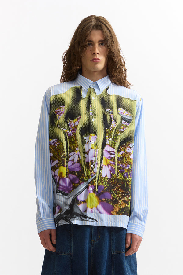 Mind Garden Stripe Shirt - Blue Stripe