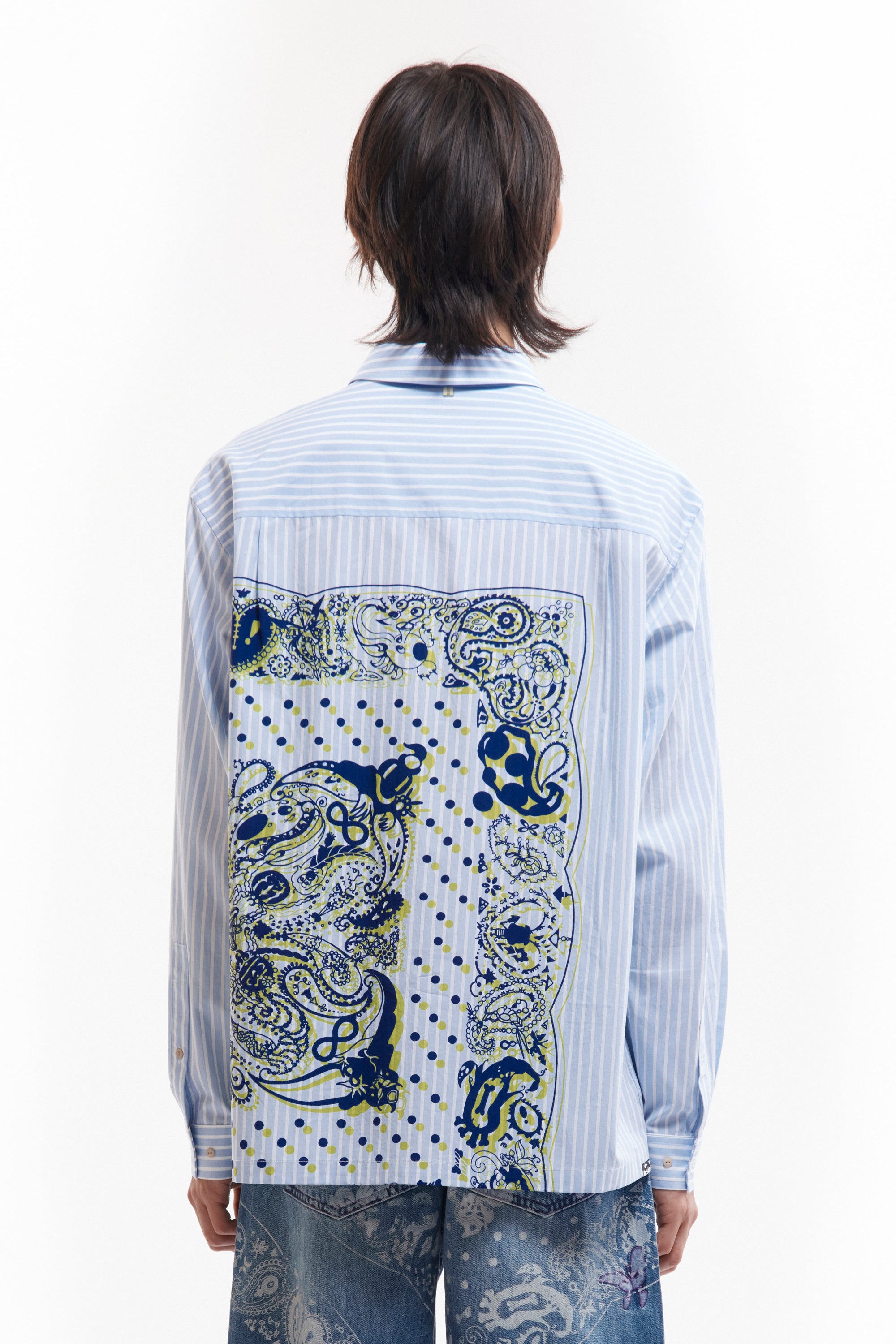 Coco Star Bandana Shirt - Blue Stripe