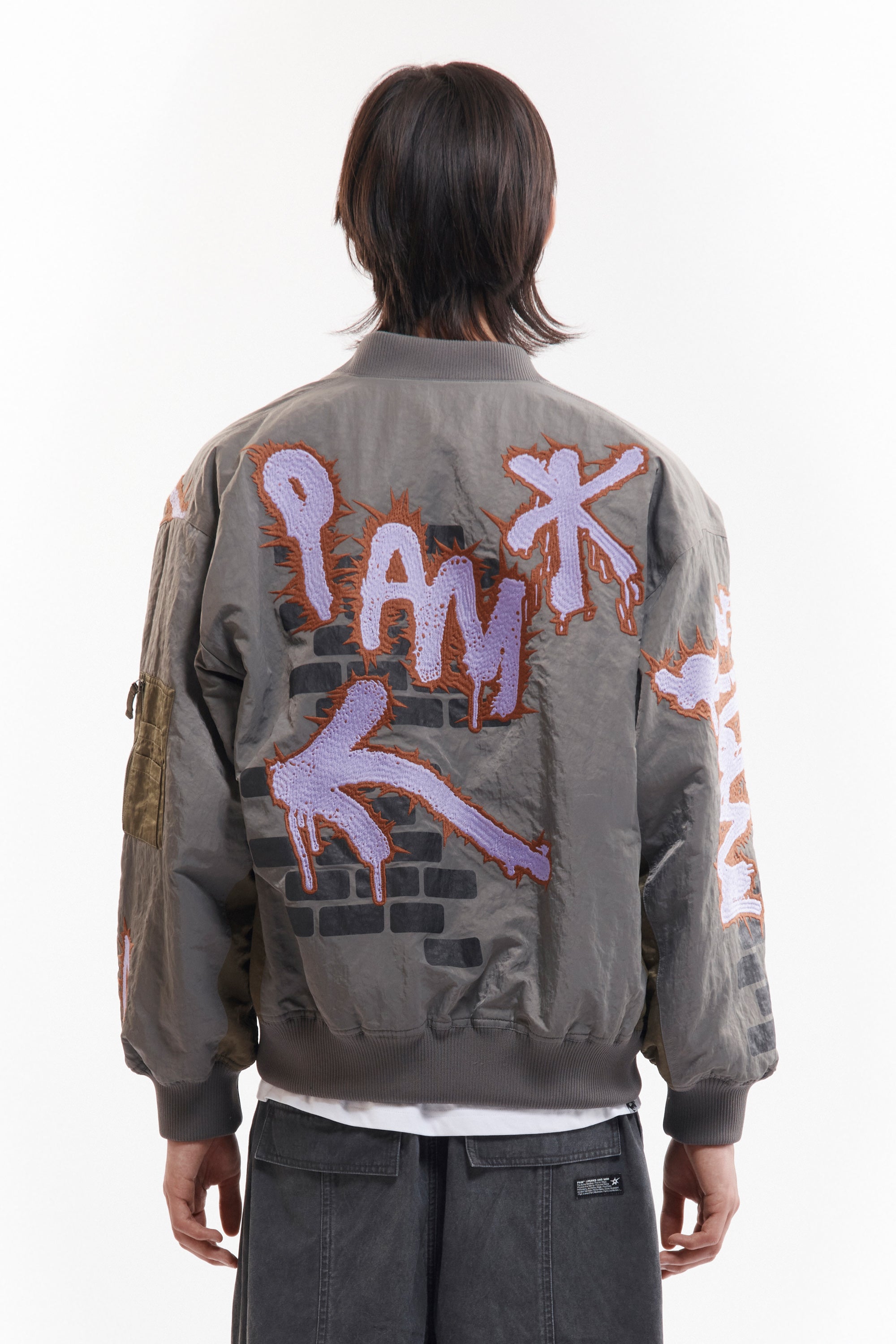 Adorned Reversible Bomber Jacket - Drabs