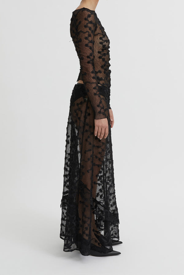 BLANCA Giselle Lace Top - Black
