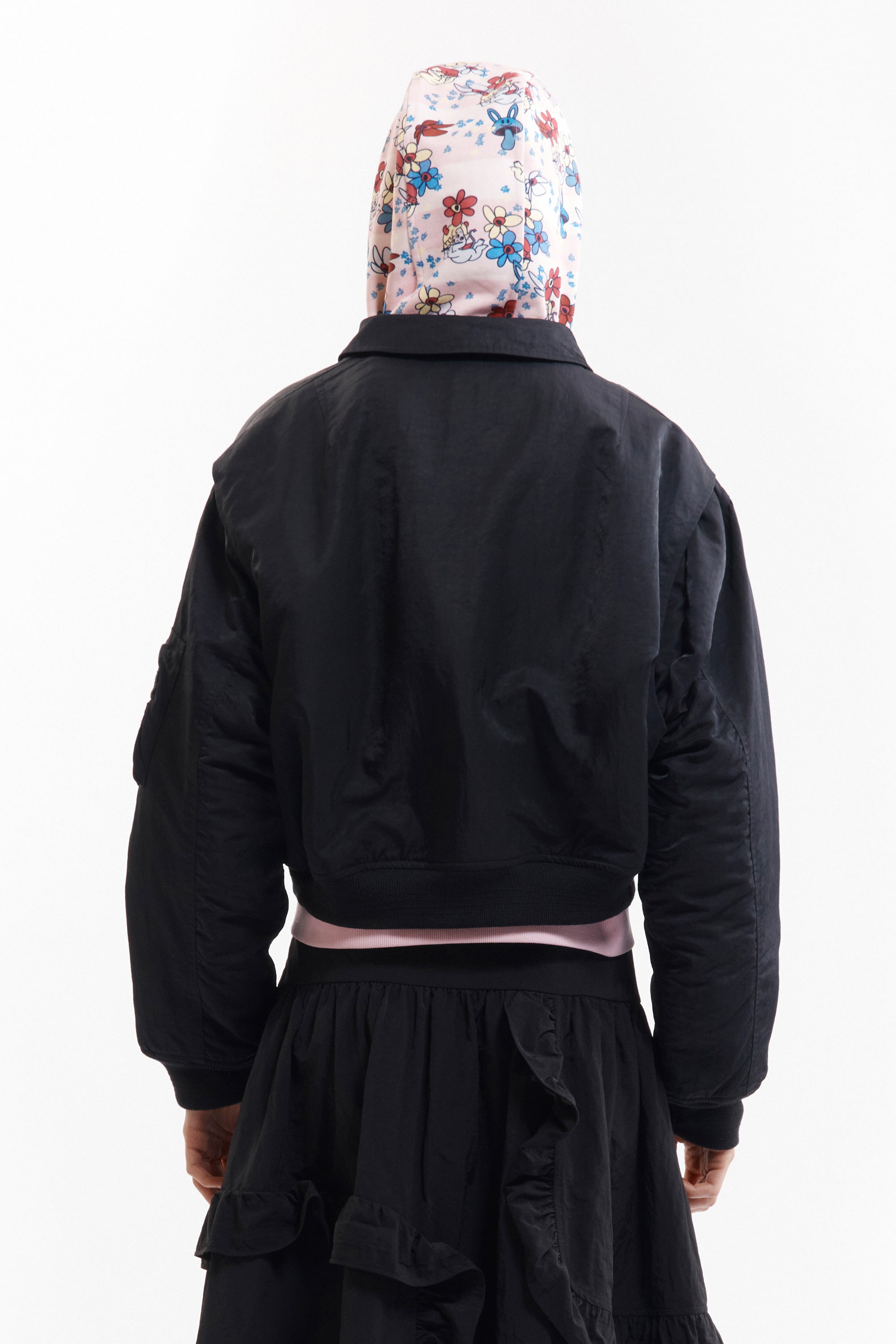 The Wave Field Reversible Flight Jacket - Black