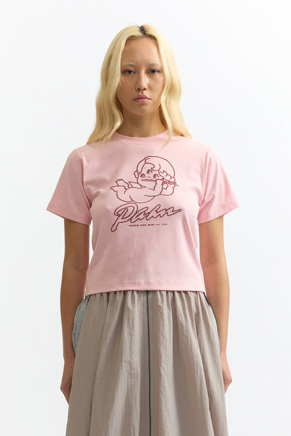 Flutes Of Pan Shrunk Tee - Pink Blush