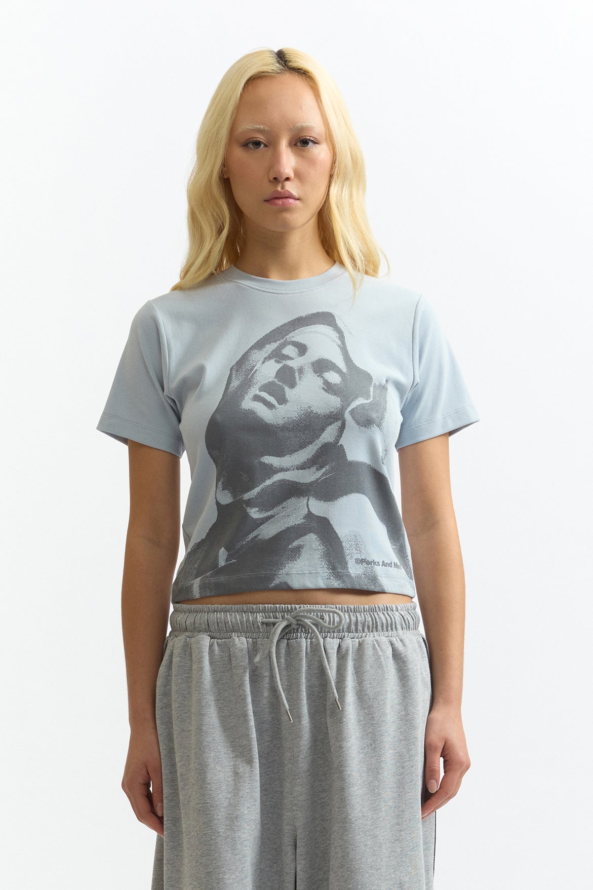 Martar Shrunk Tee - Misty Blue