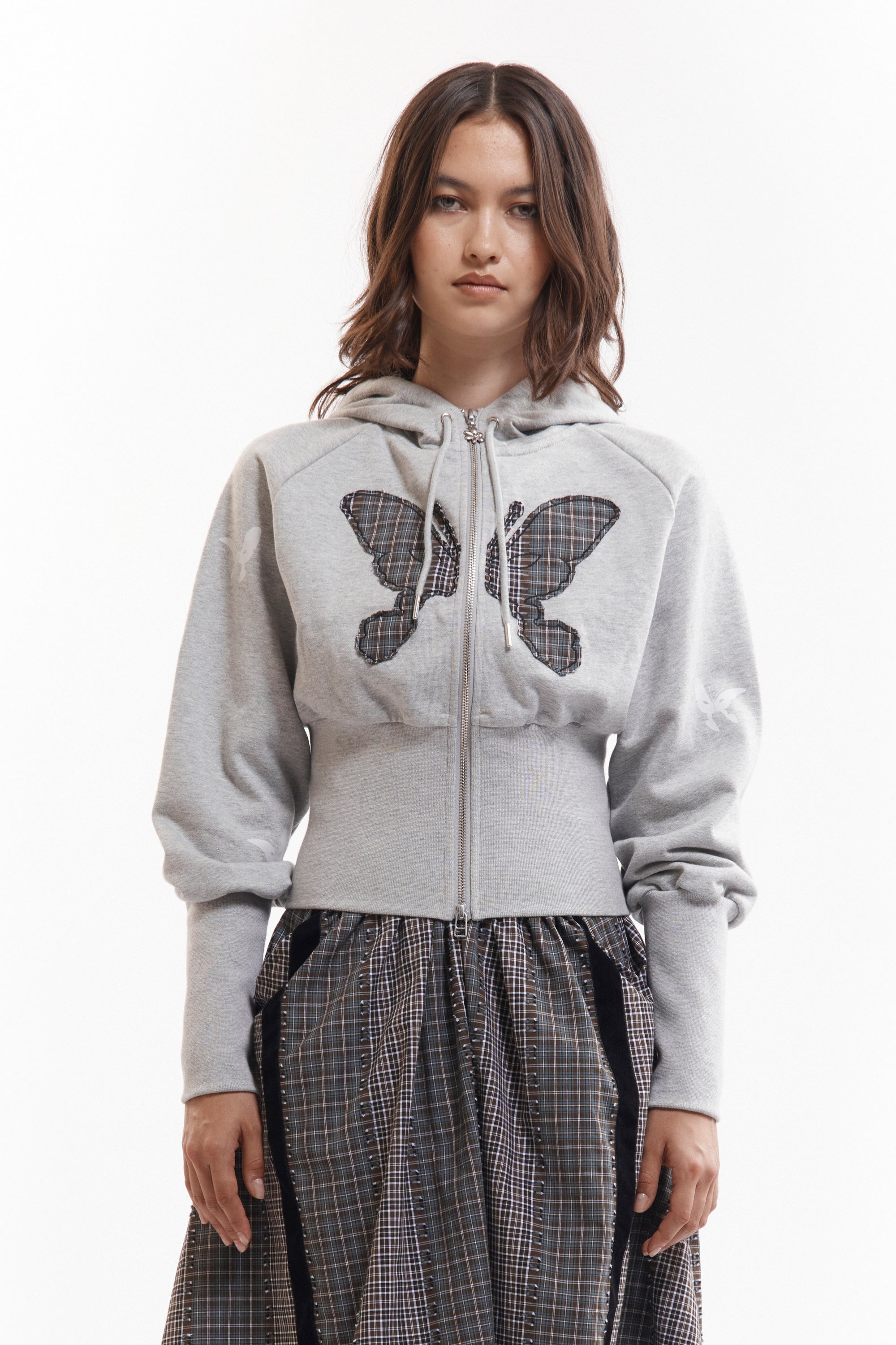 Flutter Board Zip Thru - Grey Marle